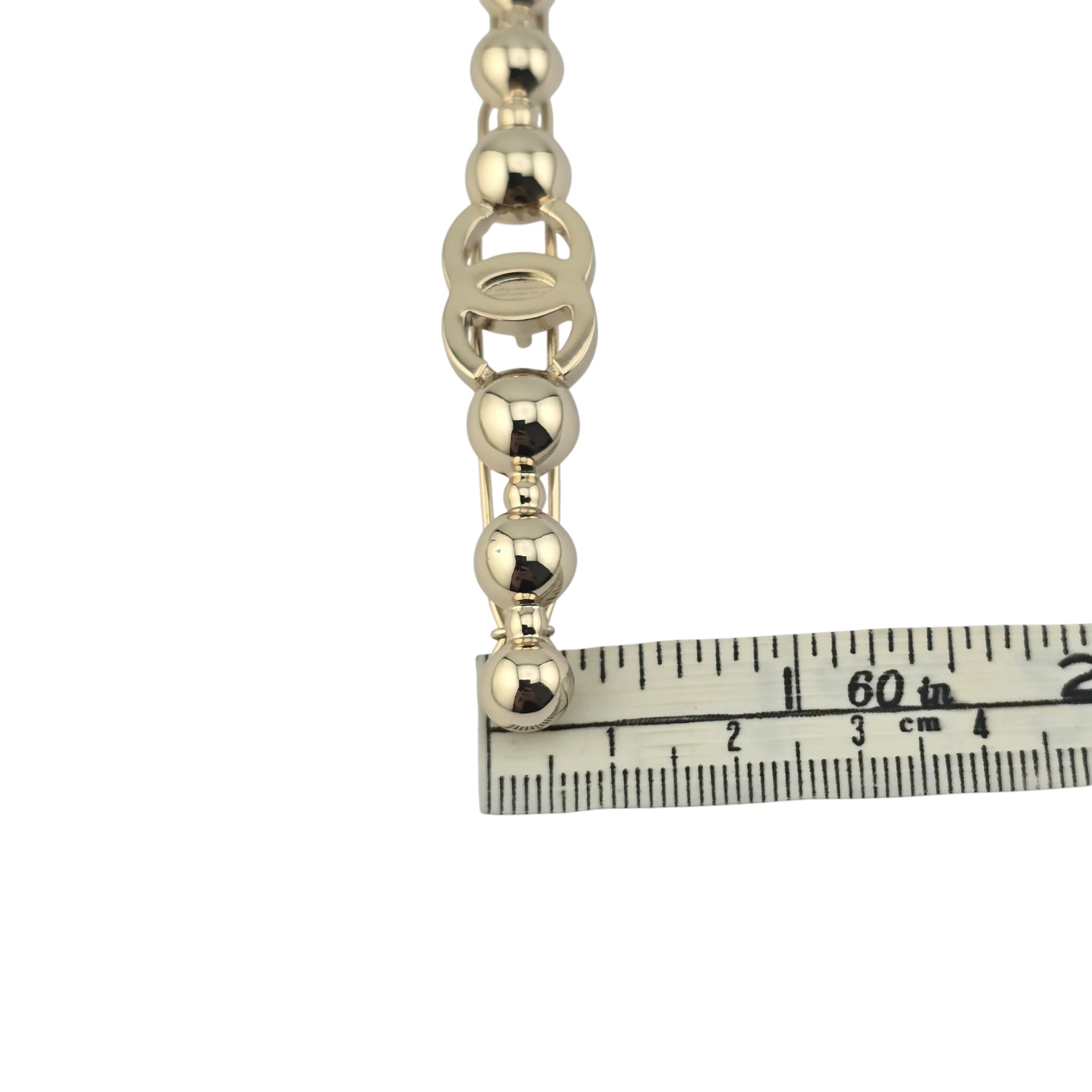 Chanel CC Gold Metal Beaded Hair Clip Barrette 2021