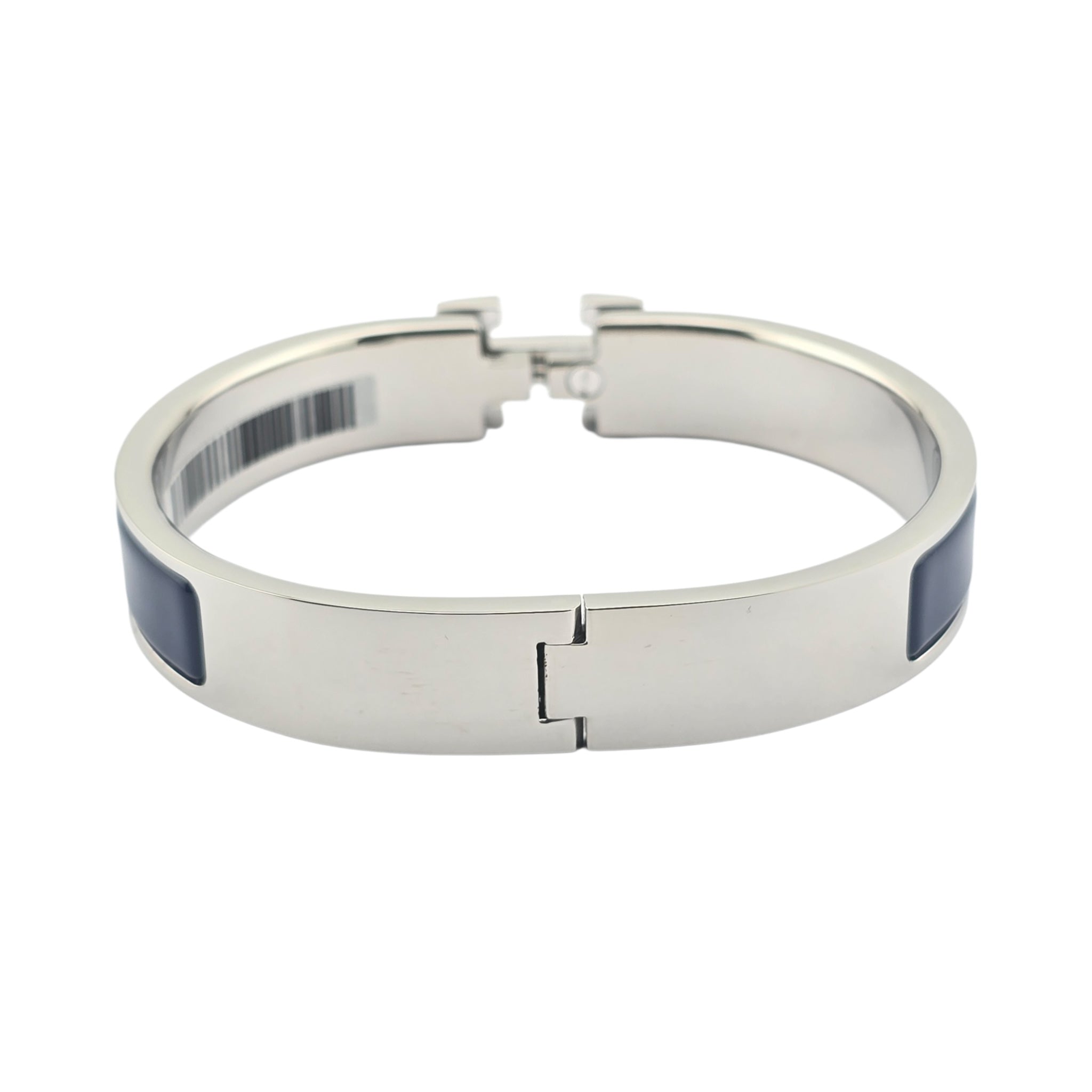 Hermes Clic H Bracelet Navy Blue Palladium GM