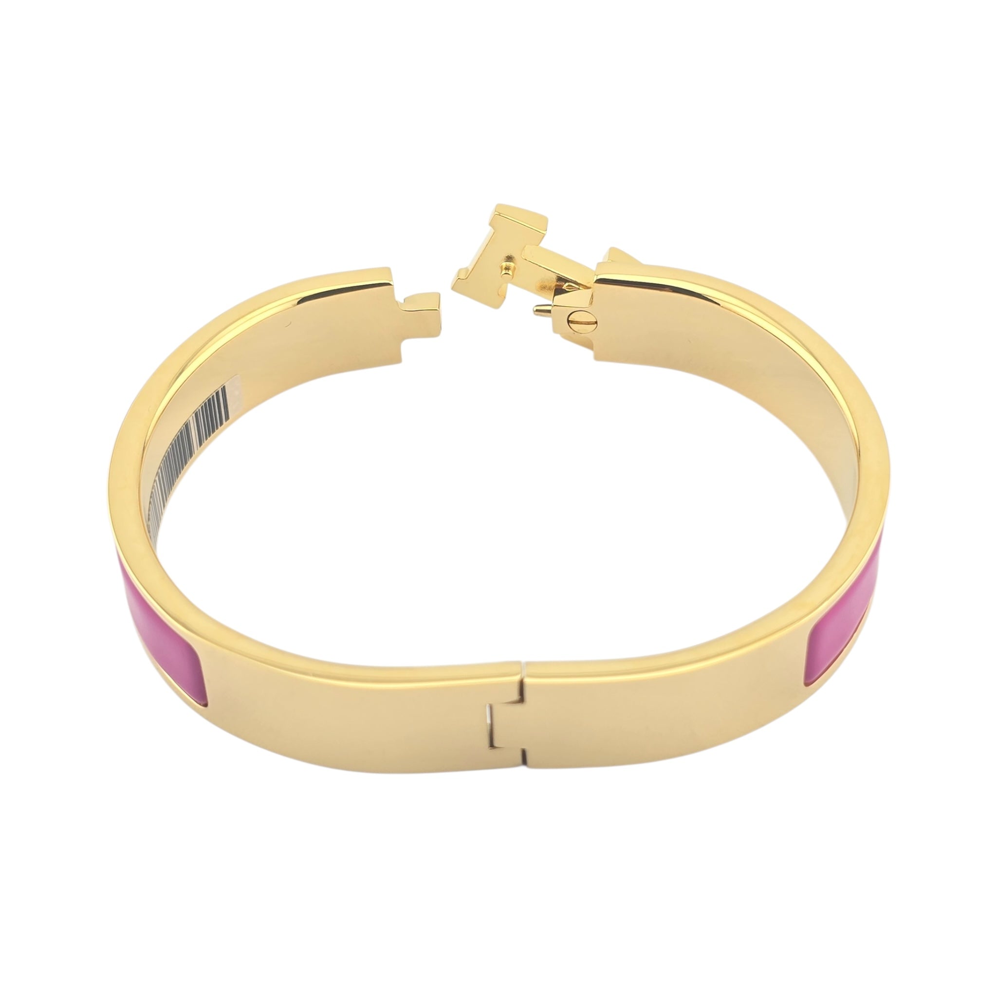 Hermes Clic H Bracelet Rose Azalee Gold GM