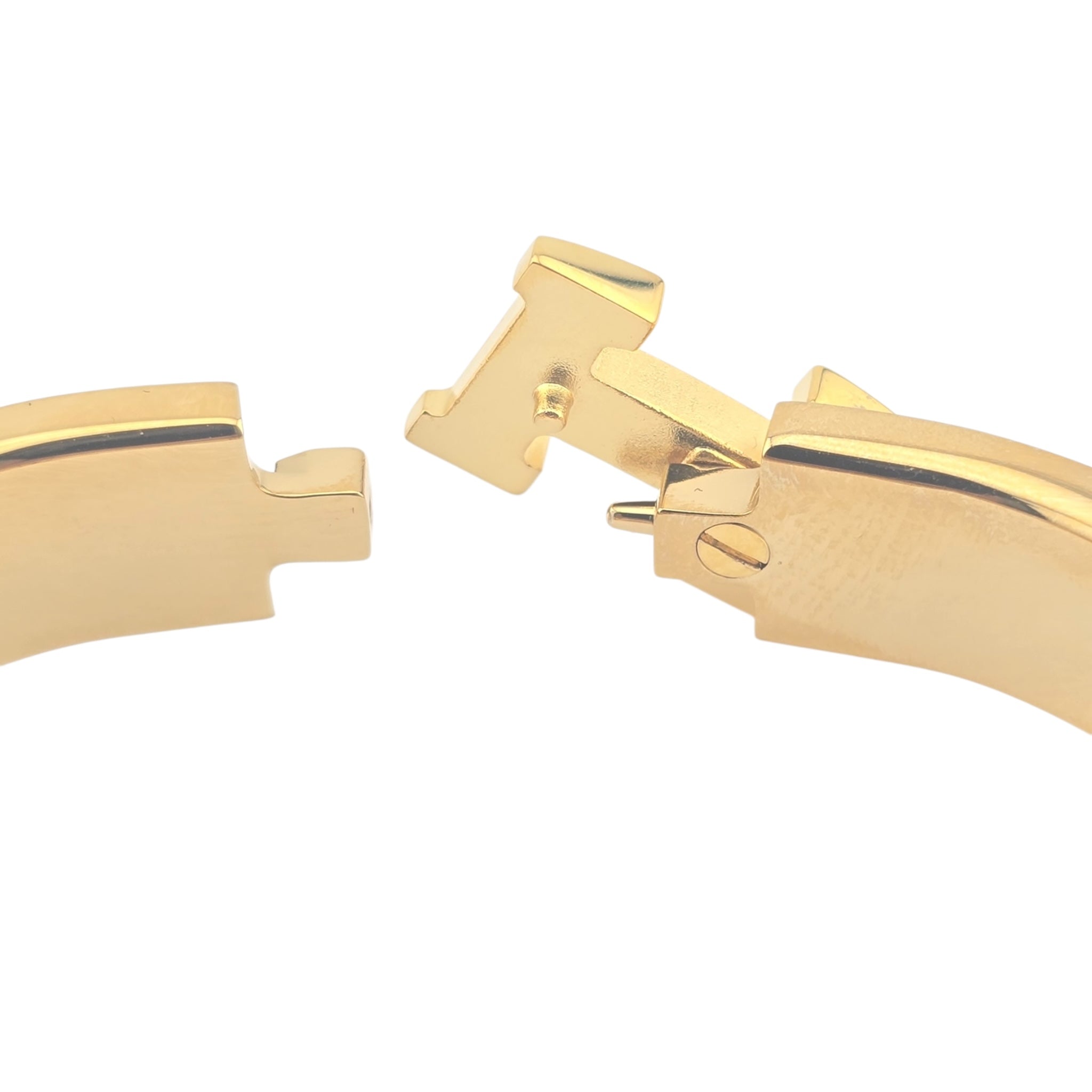 Hermes Clic H Bracelet Vert Moderne Gold GM