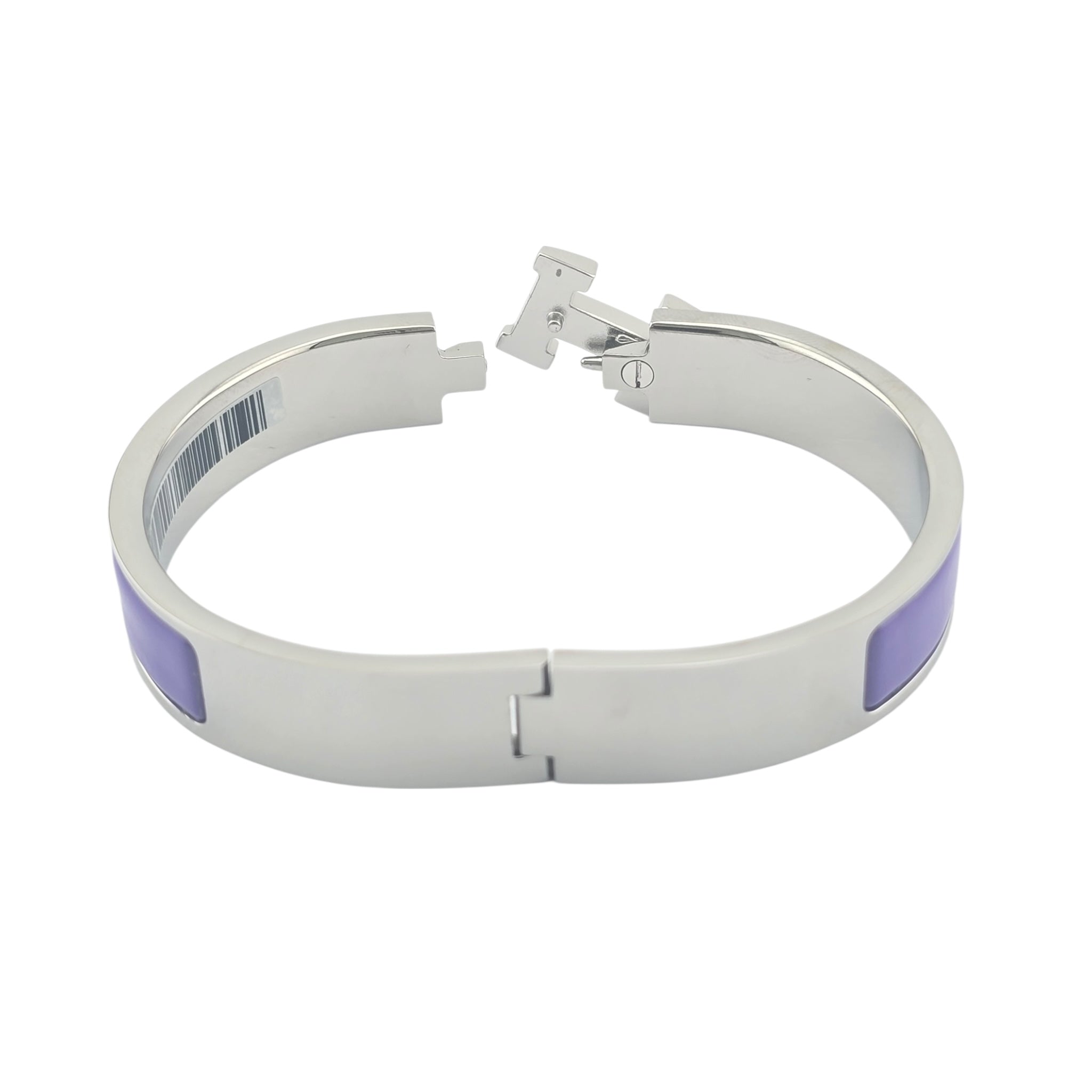 Hermes Clic H Bracelet Purple Lilas Palladium GM
