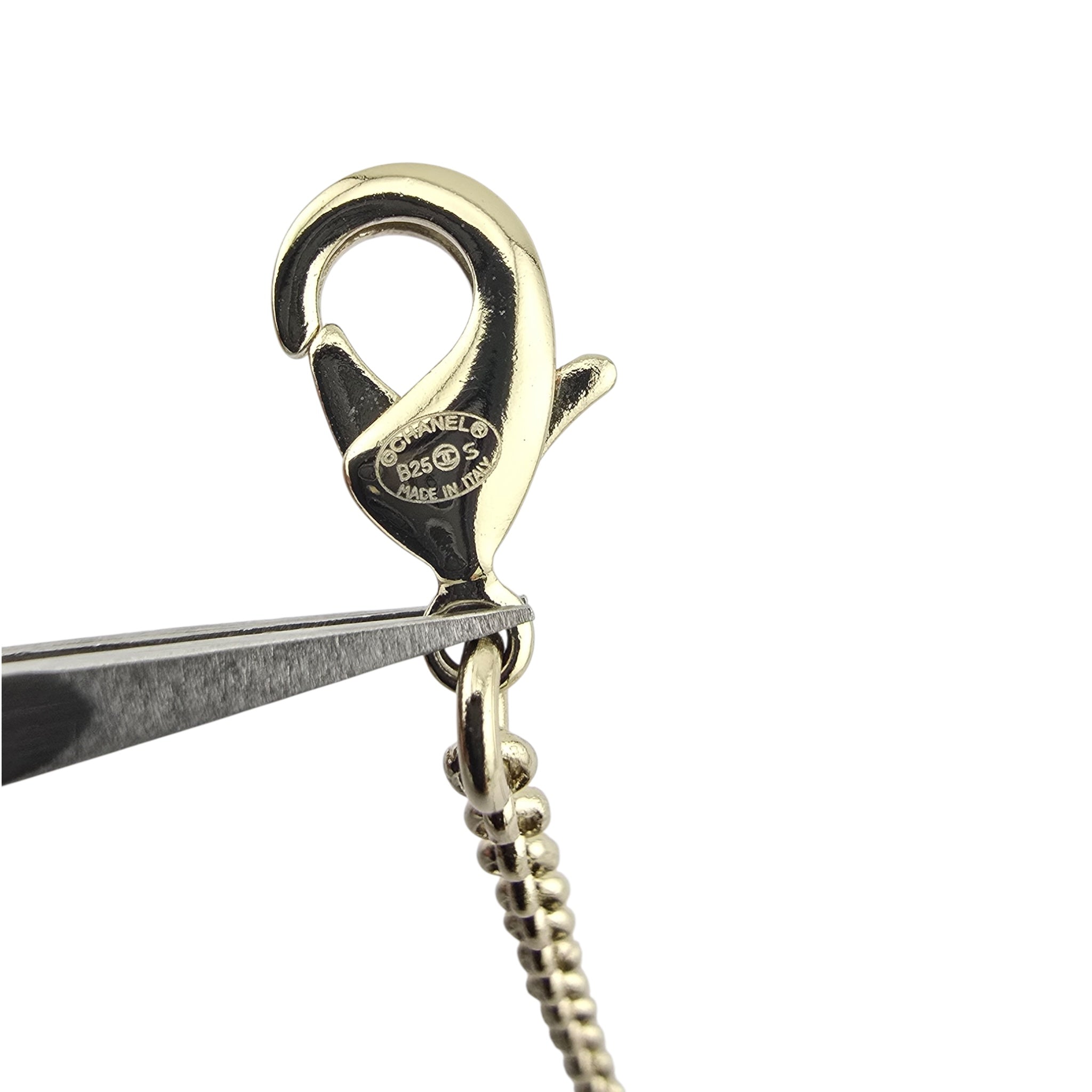 Chanel CC Gold Drop Pendant Necklace 2025