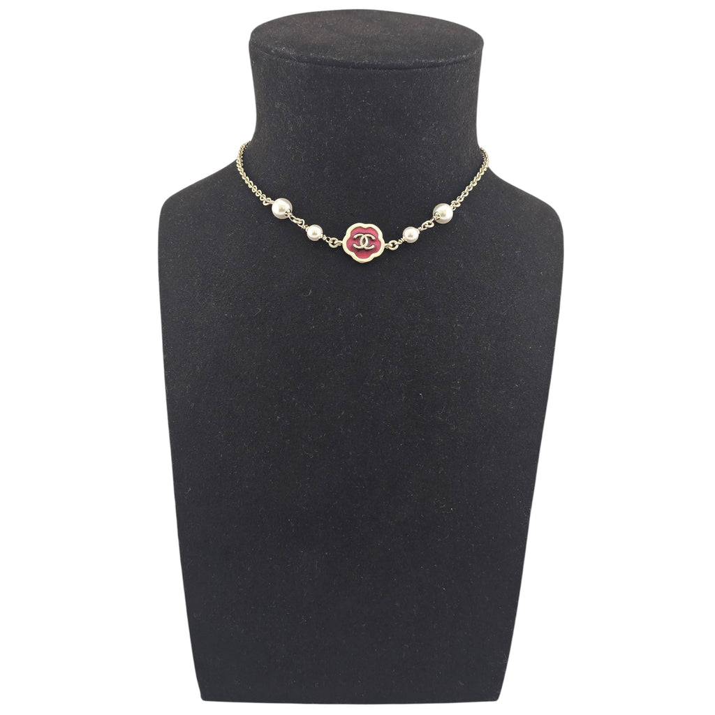 Chanel CC Red Pendant Necklace 2025