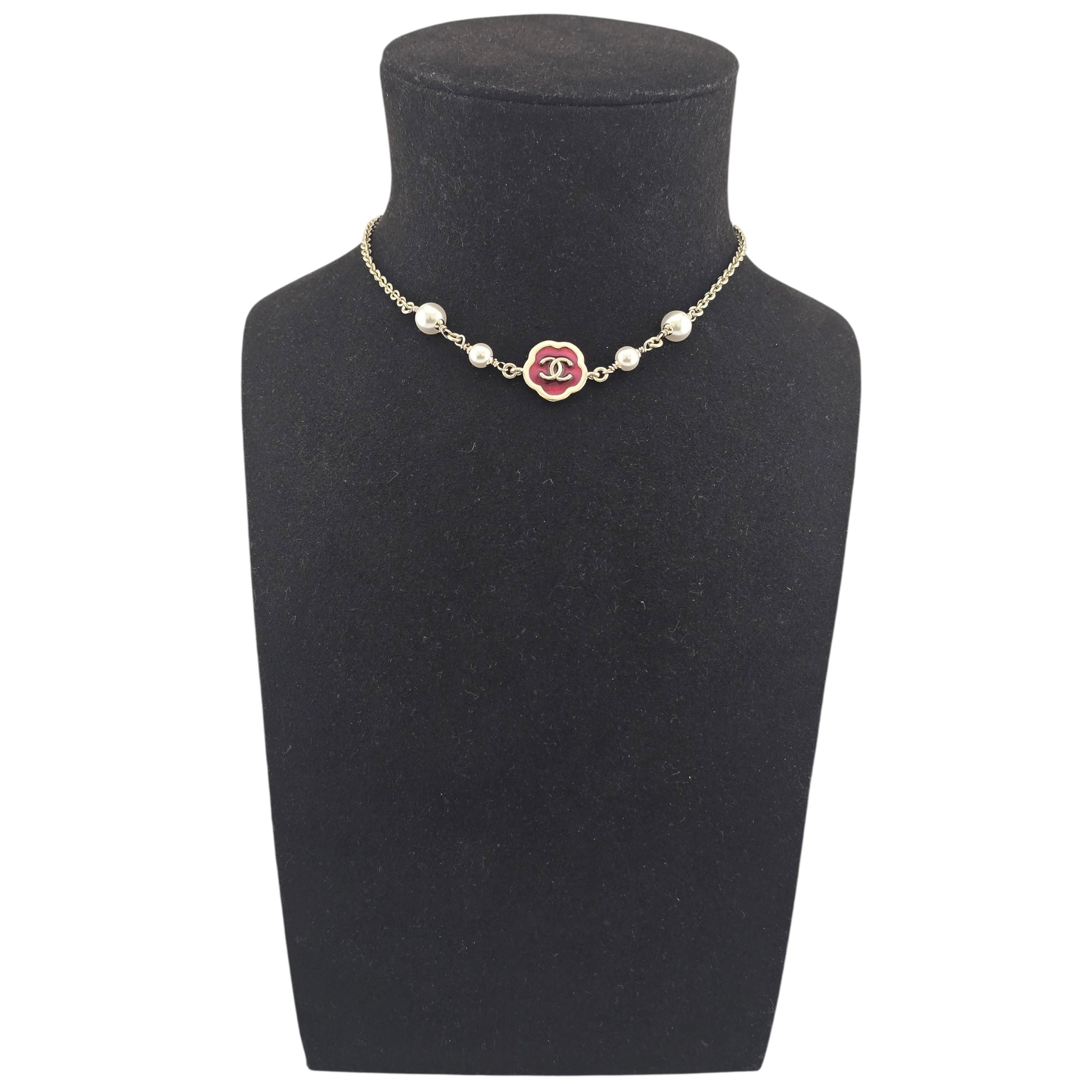 Chanel CC Red Pendant Necklace 2025