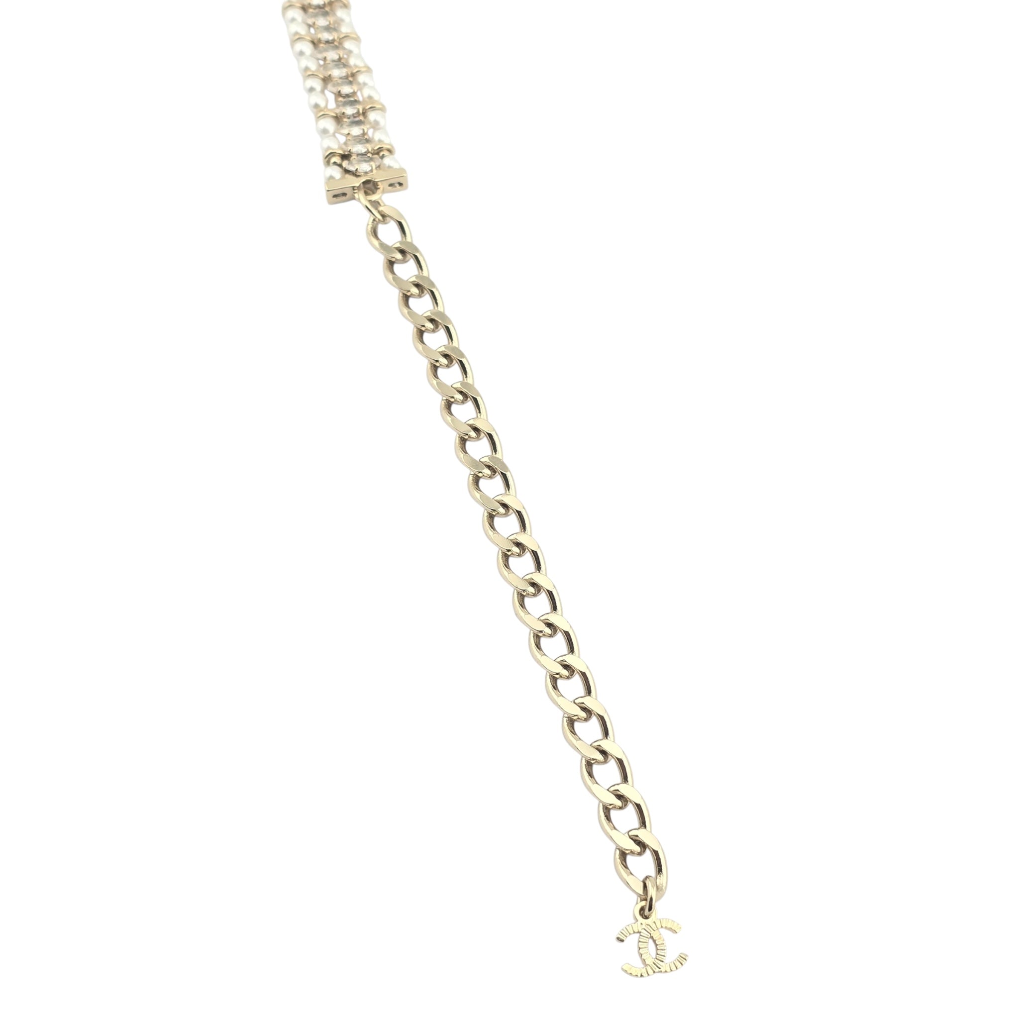 Chanel CC Faux Pearl Crystal Choker 2022