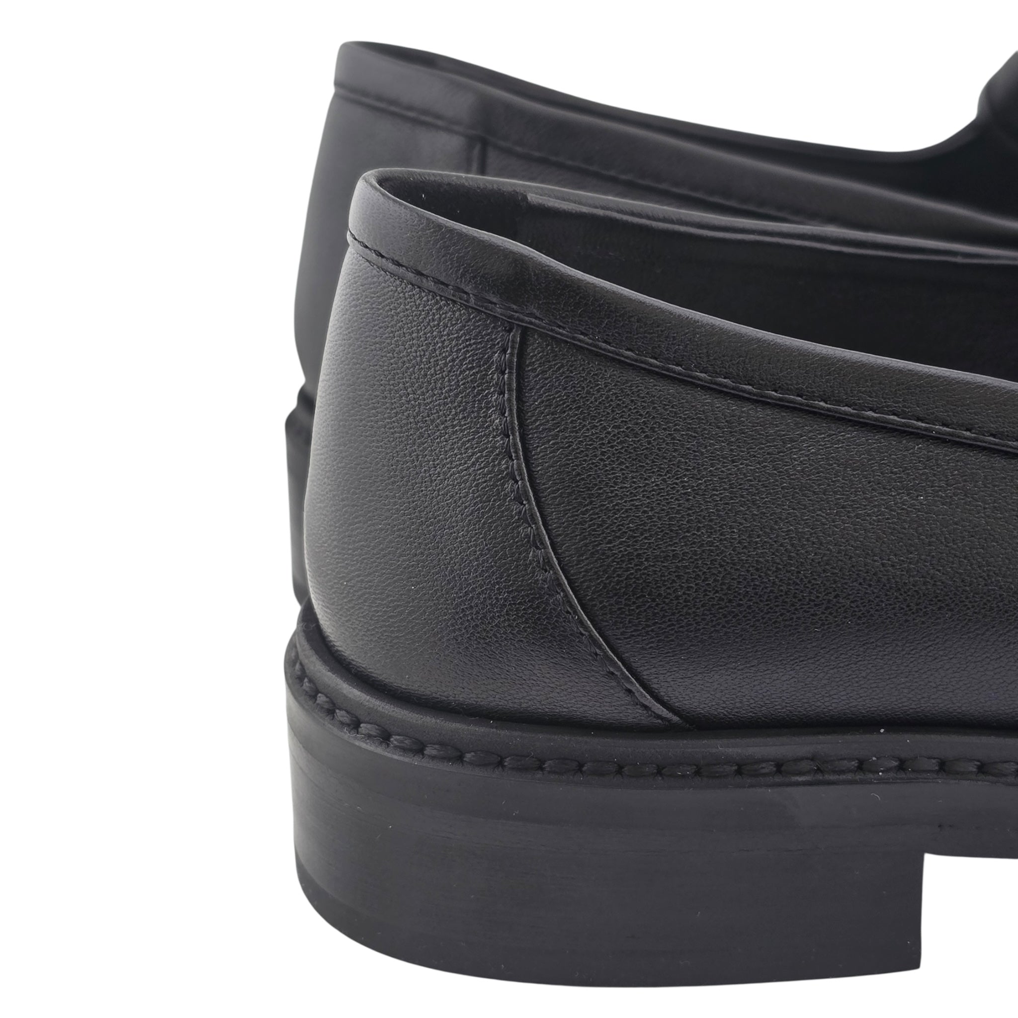 Chanel CC Lambskin Quilted Turnlock Loafers Black 39