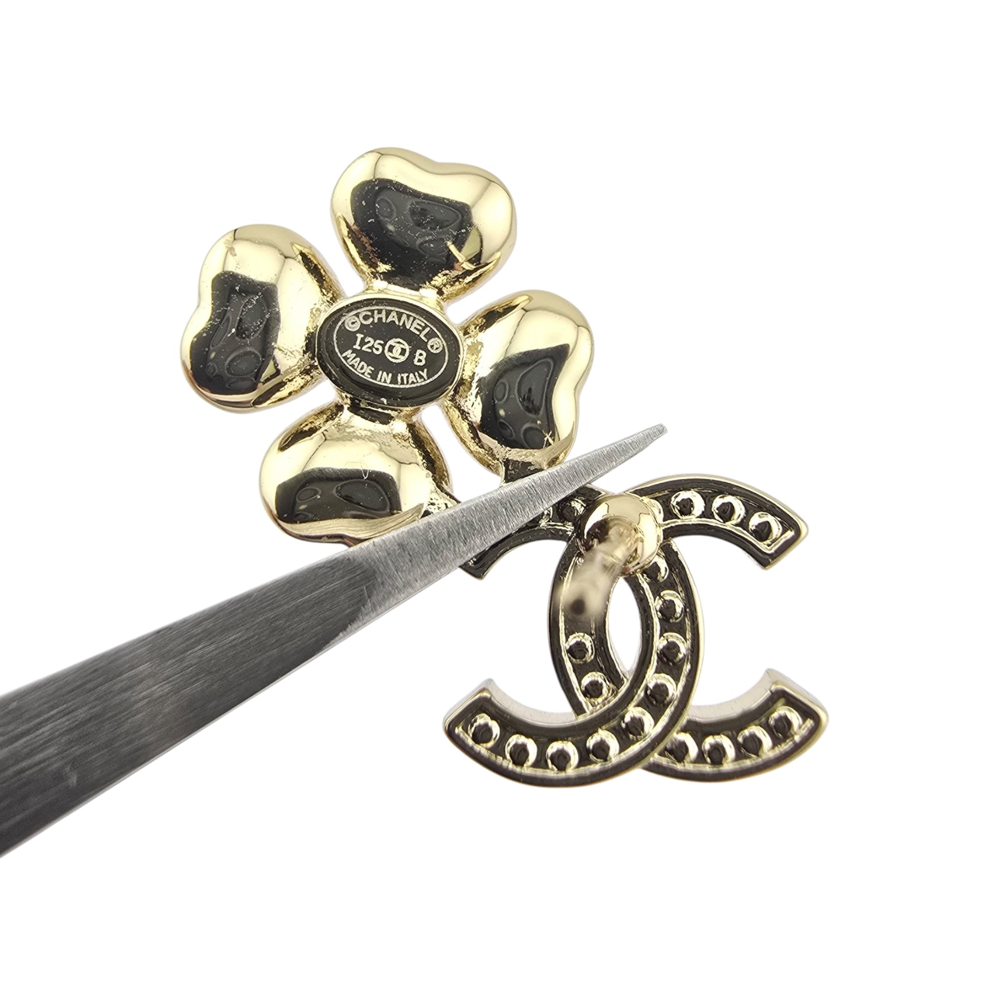 Chanel CC Crystal Earrings Gold 2025