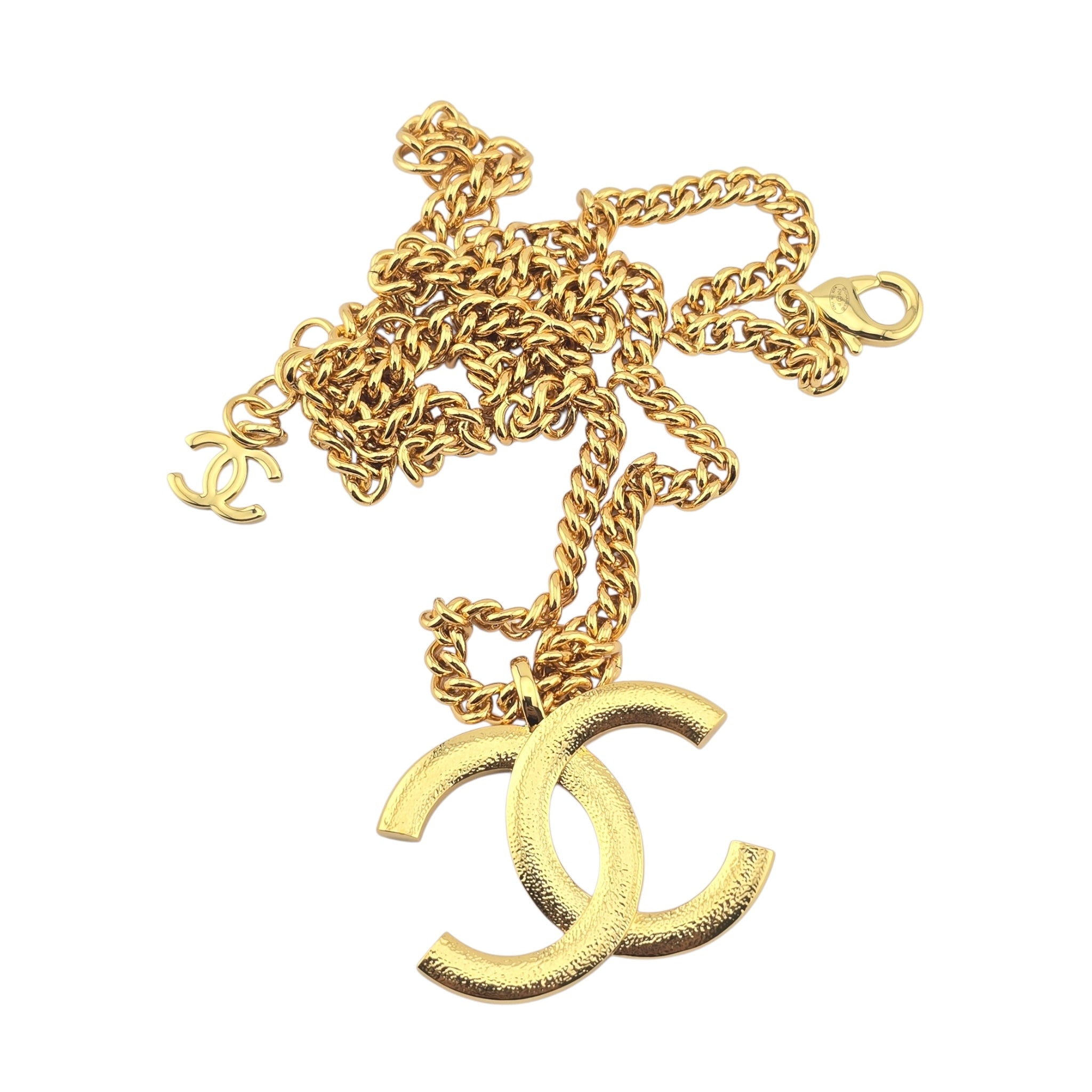 Chanel CC F24 Gold Pendant Necklace 2024 CHANEL