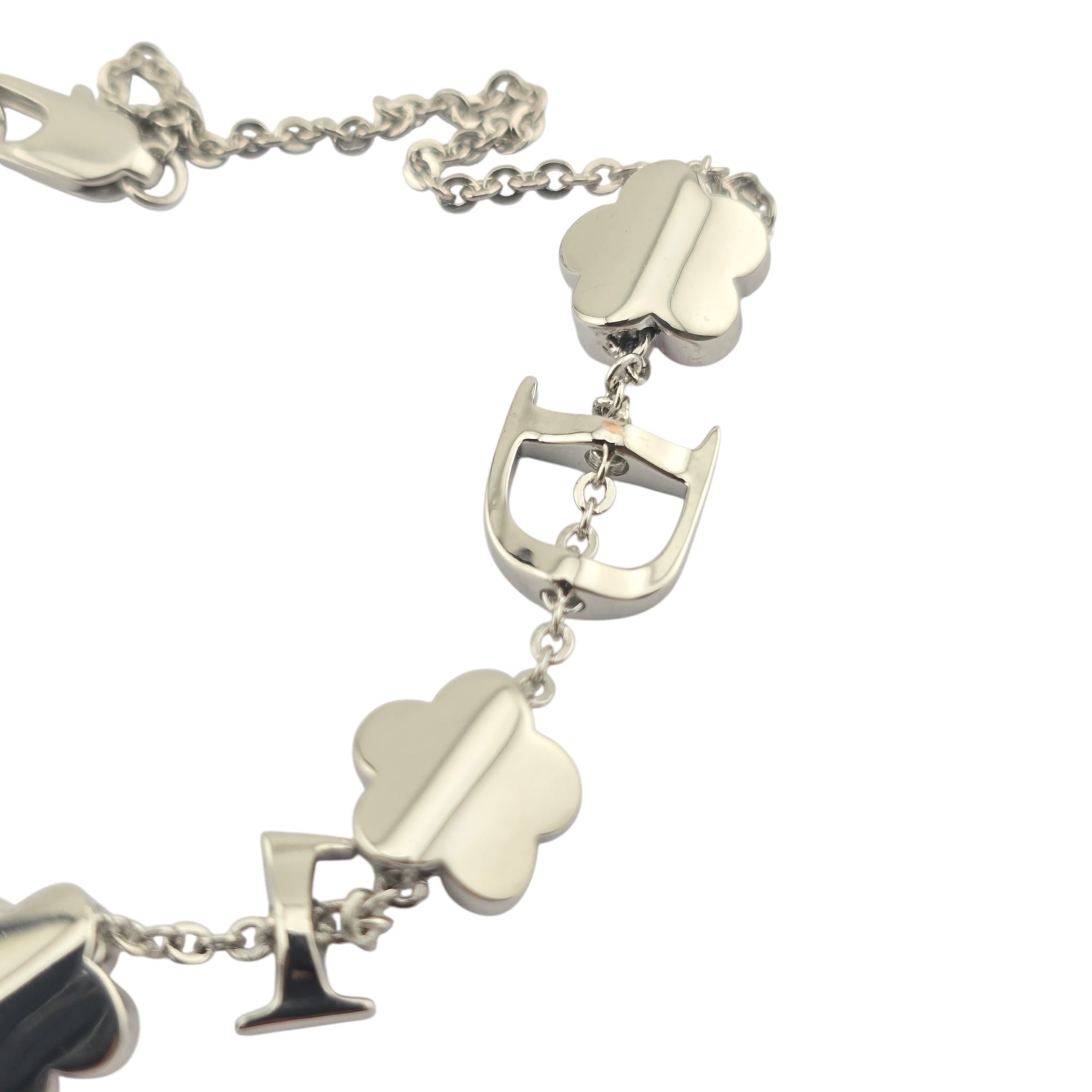 Christian Dior Crystal Flower Silver Pink Choker Necklace DIOR