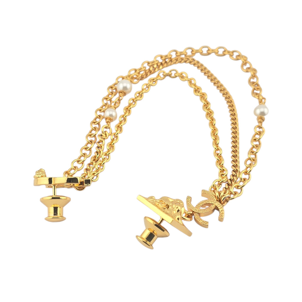 Chanel Gold Lion Chain Brooch 2022 CHANEL