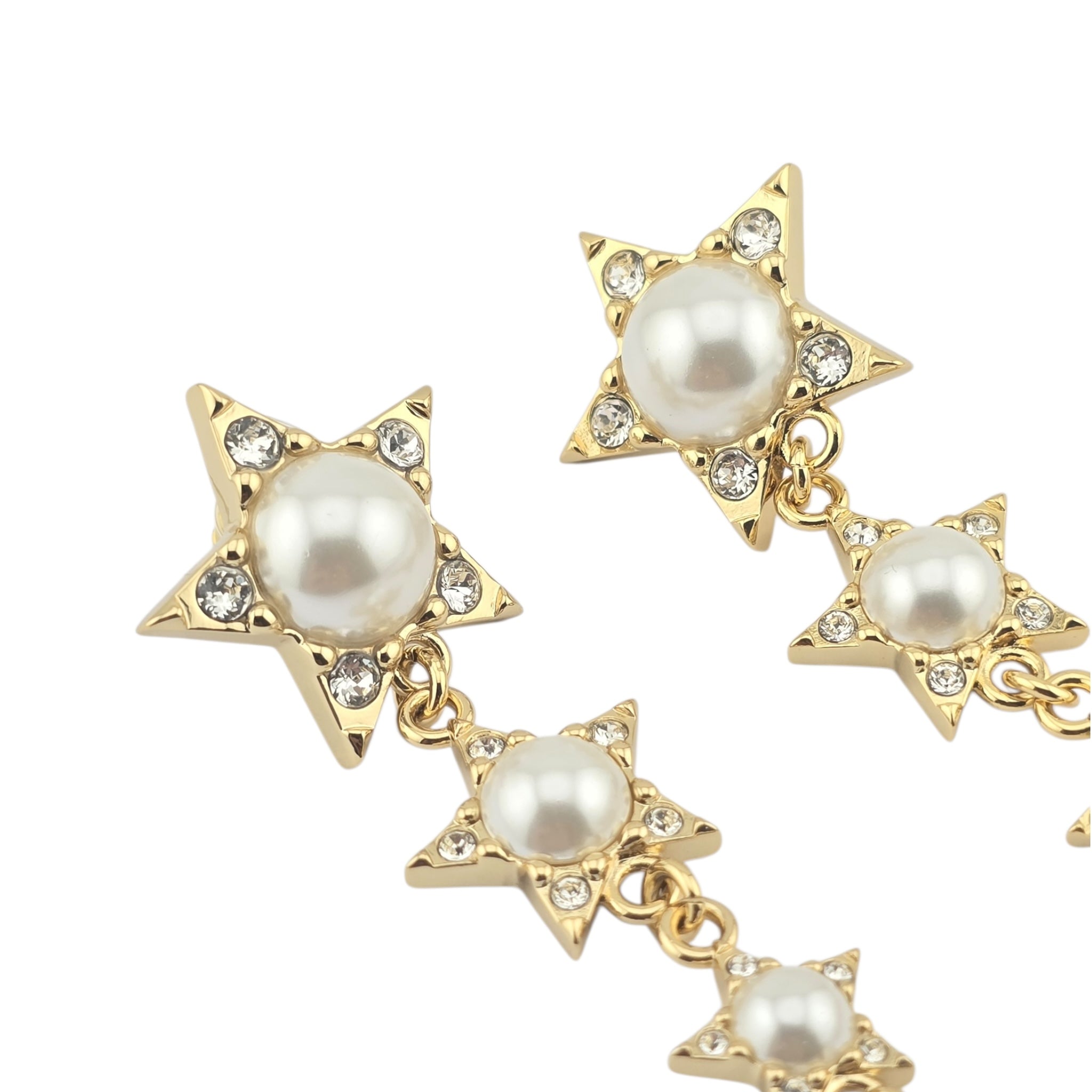 Chanel CC Gold Stars Drop Earrings 2024 CHANEL