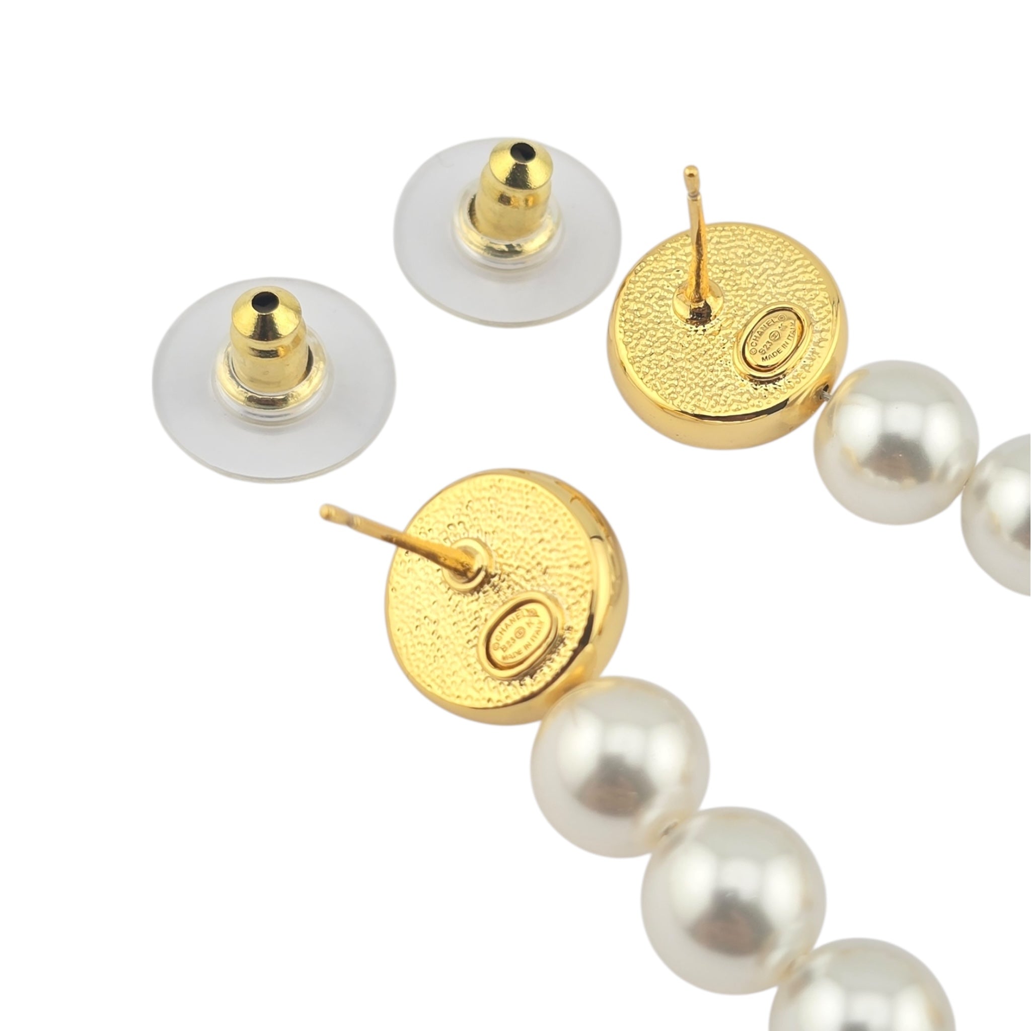 Chanel Gold Faux Pearl Dangle Earrings 2023 CHANEL