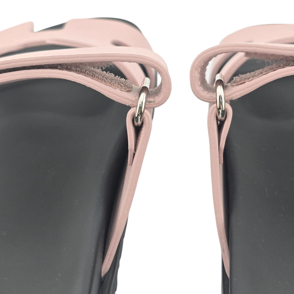 Hermes Chypre Leather Sandal Rose Cancan 39 UK6 HERMES