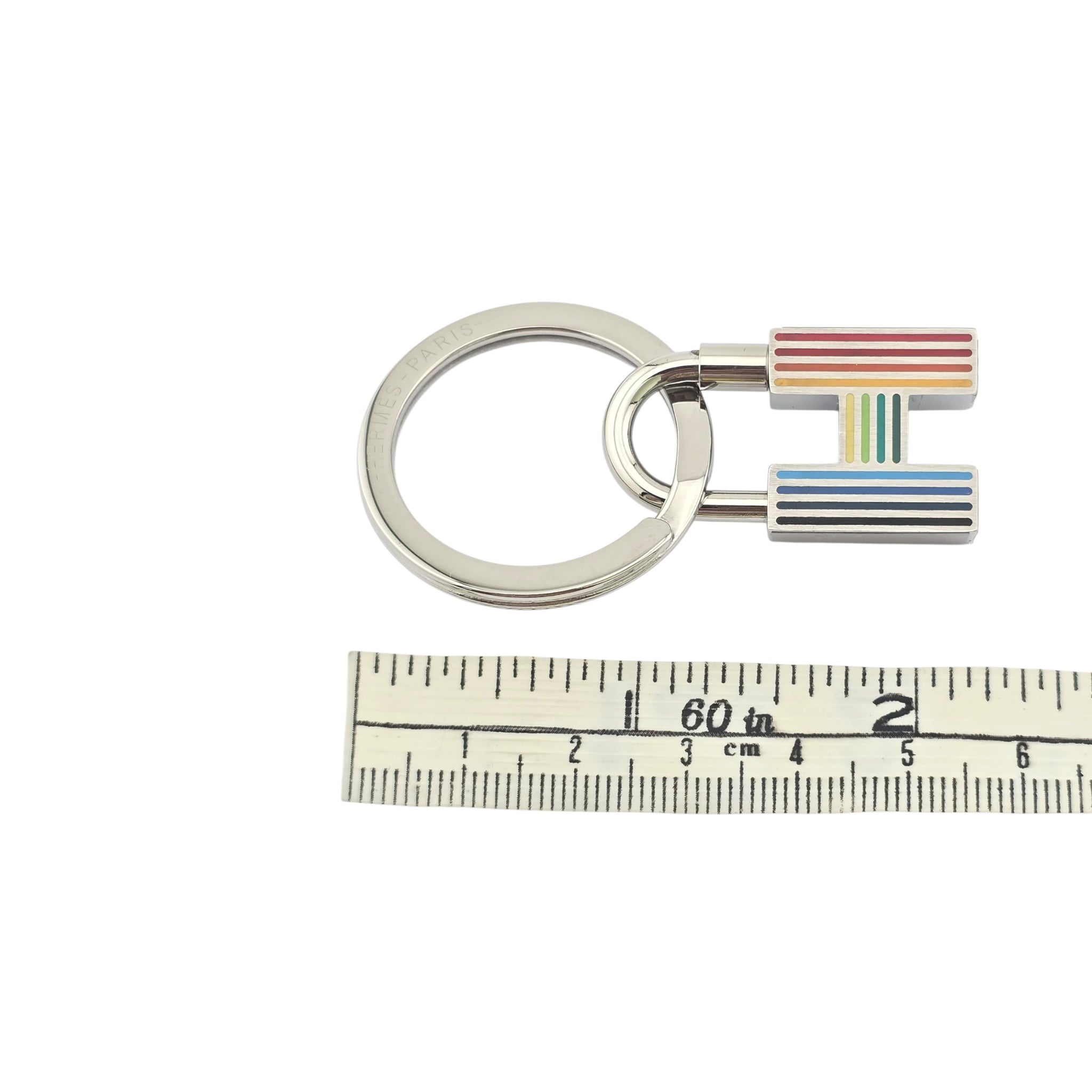 Hermes Cadenas Quizz Rainbow Key Ring HERMES