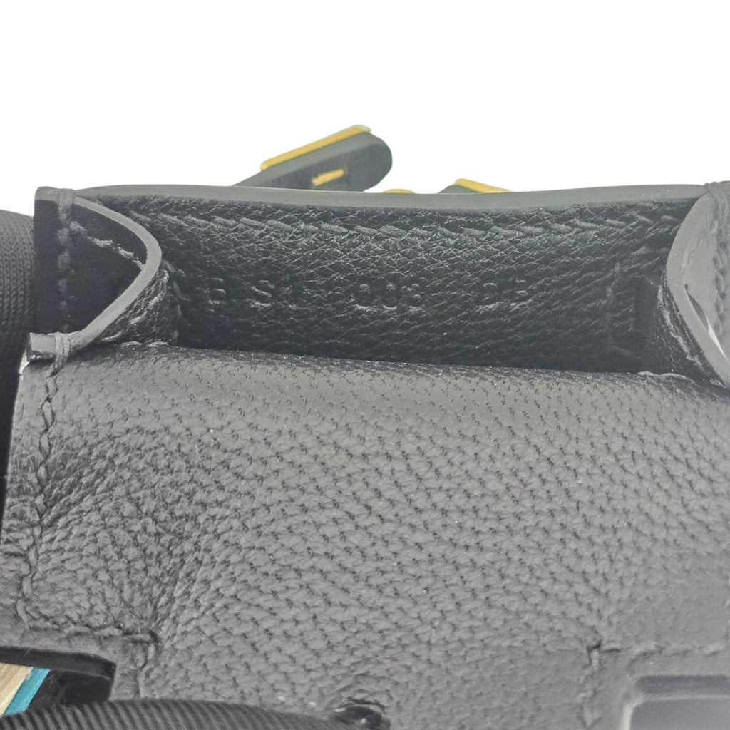 Hermes Tadelakt Mini Kelly Twilly Bag Charm Black HERMES