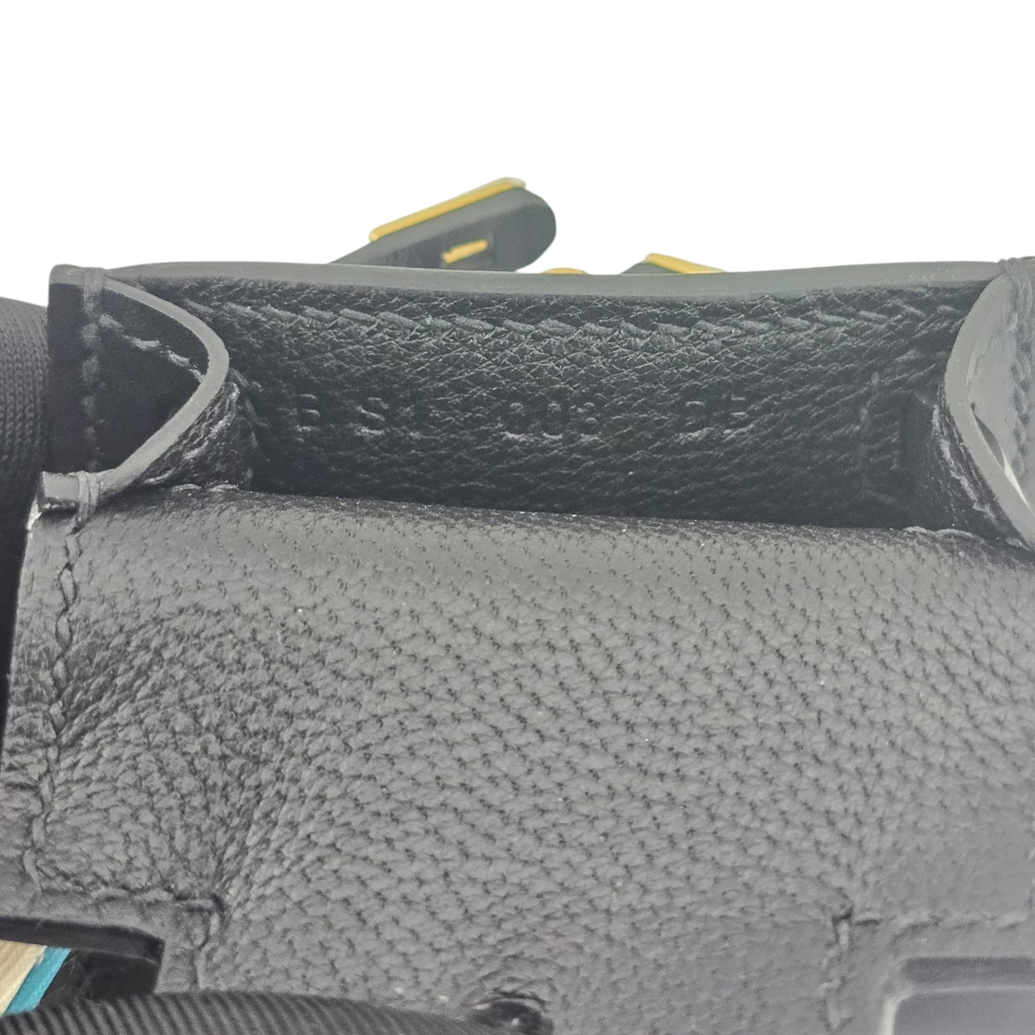 Hermes Tadelakt Mini Kelly Twilly Bag Charm Black HERMES