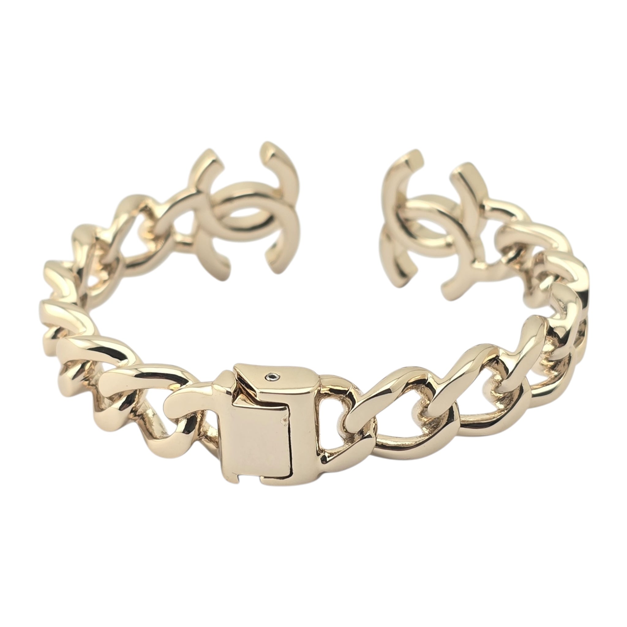 Chanel CC Metal Chain Link Gold Bracelet 2022 CHANEL