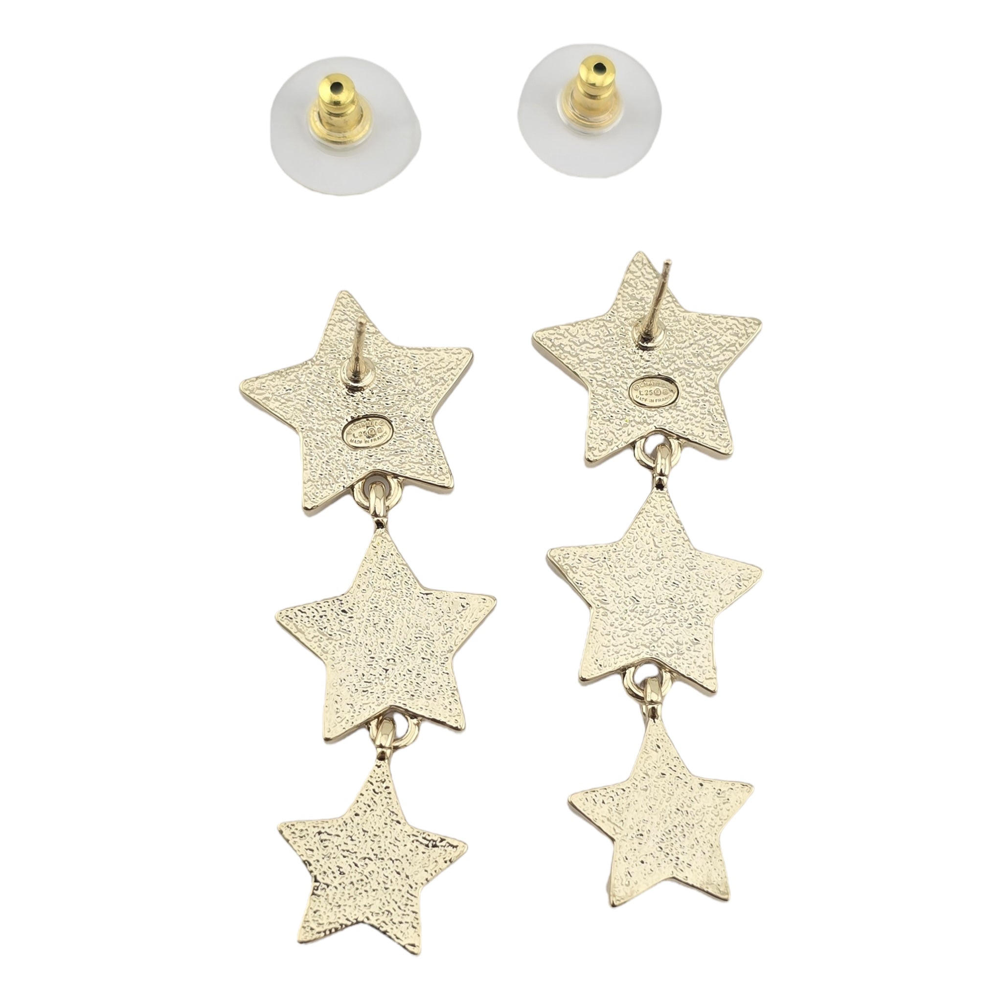 Chanel CC Gold Star Drop Earrings 2025 CHANEL