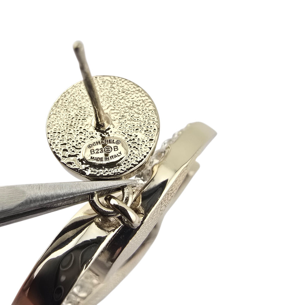 Chanel CC Gold Crystal Earrings 2023 CHANEL