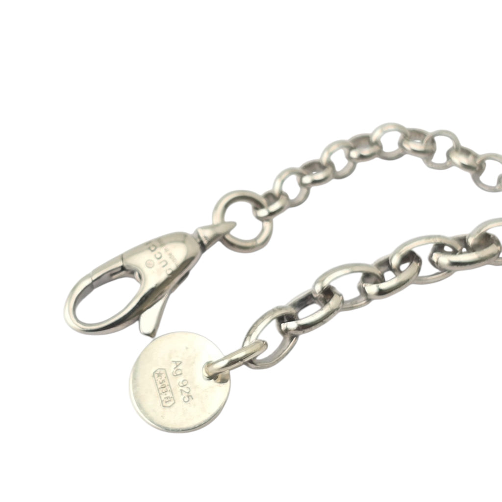 GUCCI GG Icon Twill Sterling Silver Necklace GUCCI