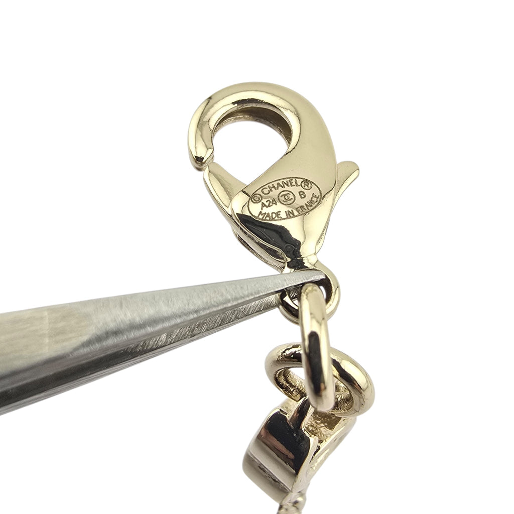 Chanel CC Thin Necklace Gold 2024 CHANEL