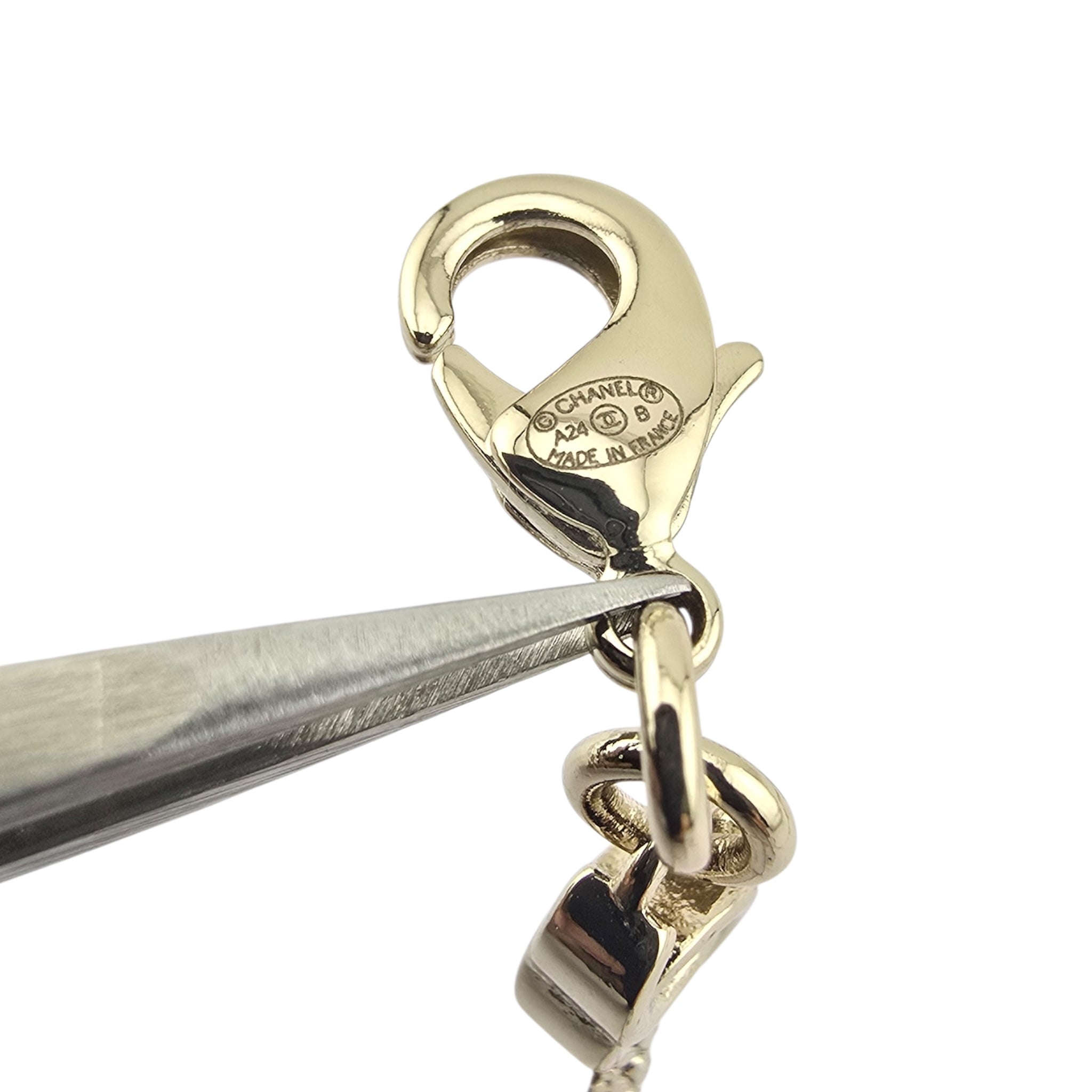 Chanel CC Thin Necklace Gold 2024 CHANEL