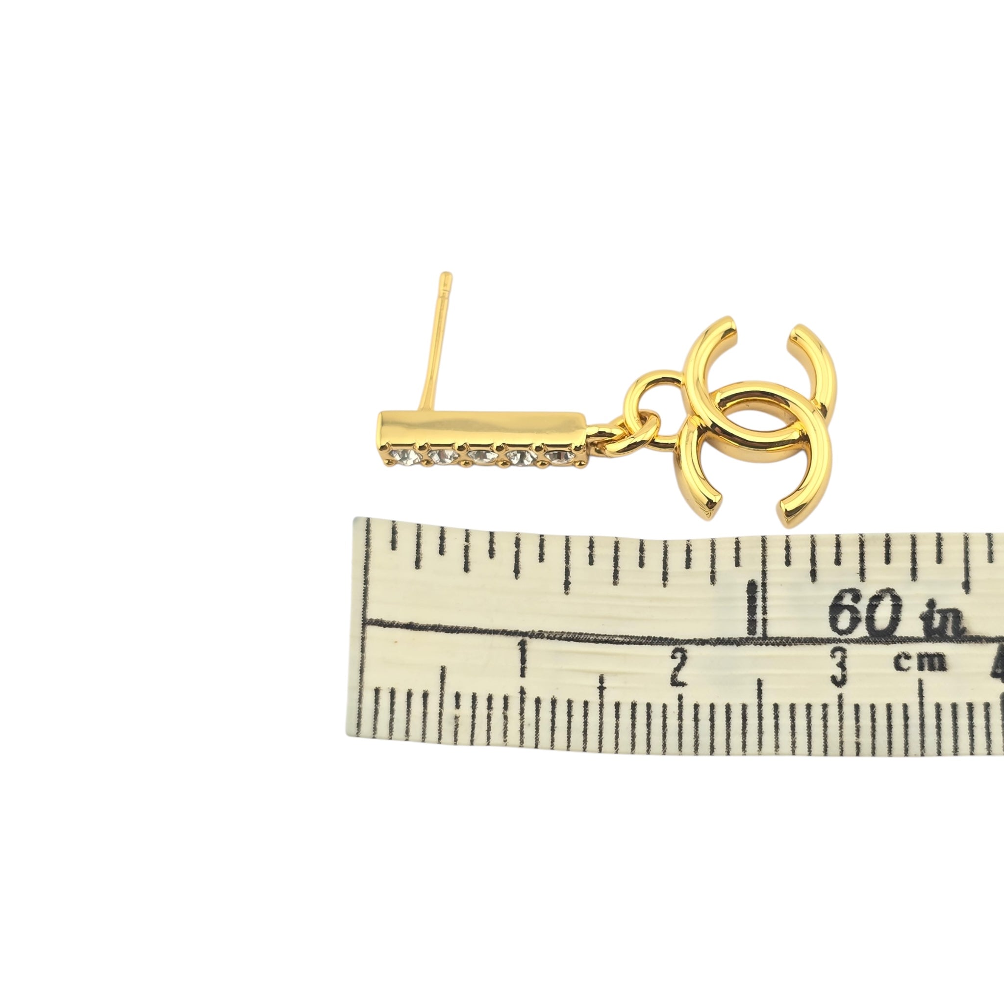 Chanel Gold Crystal Earrings 2024 CHANEL