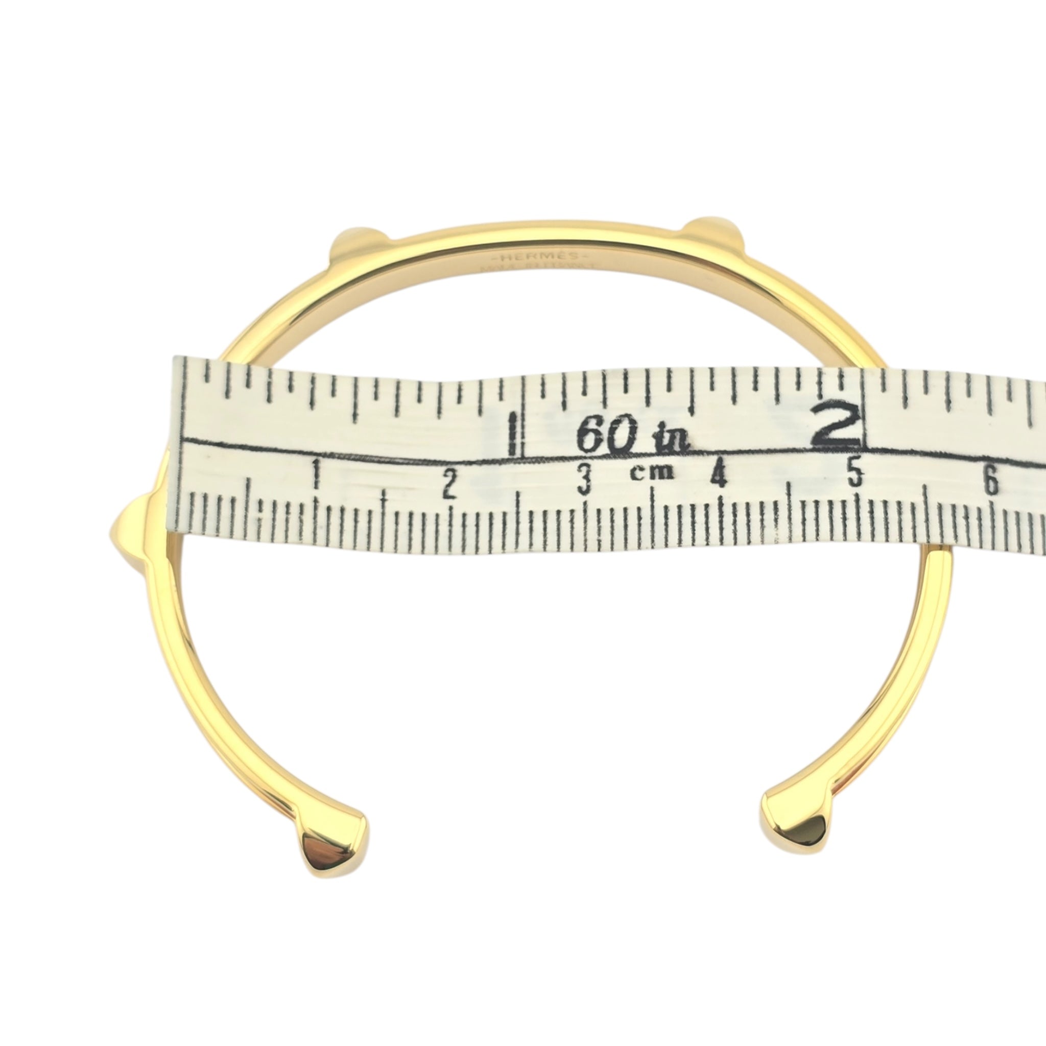 Hermes Athena Red Gold Leather Bracelet HERMES