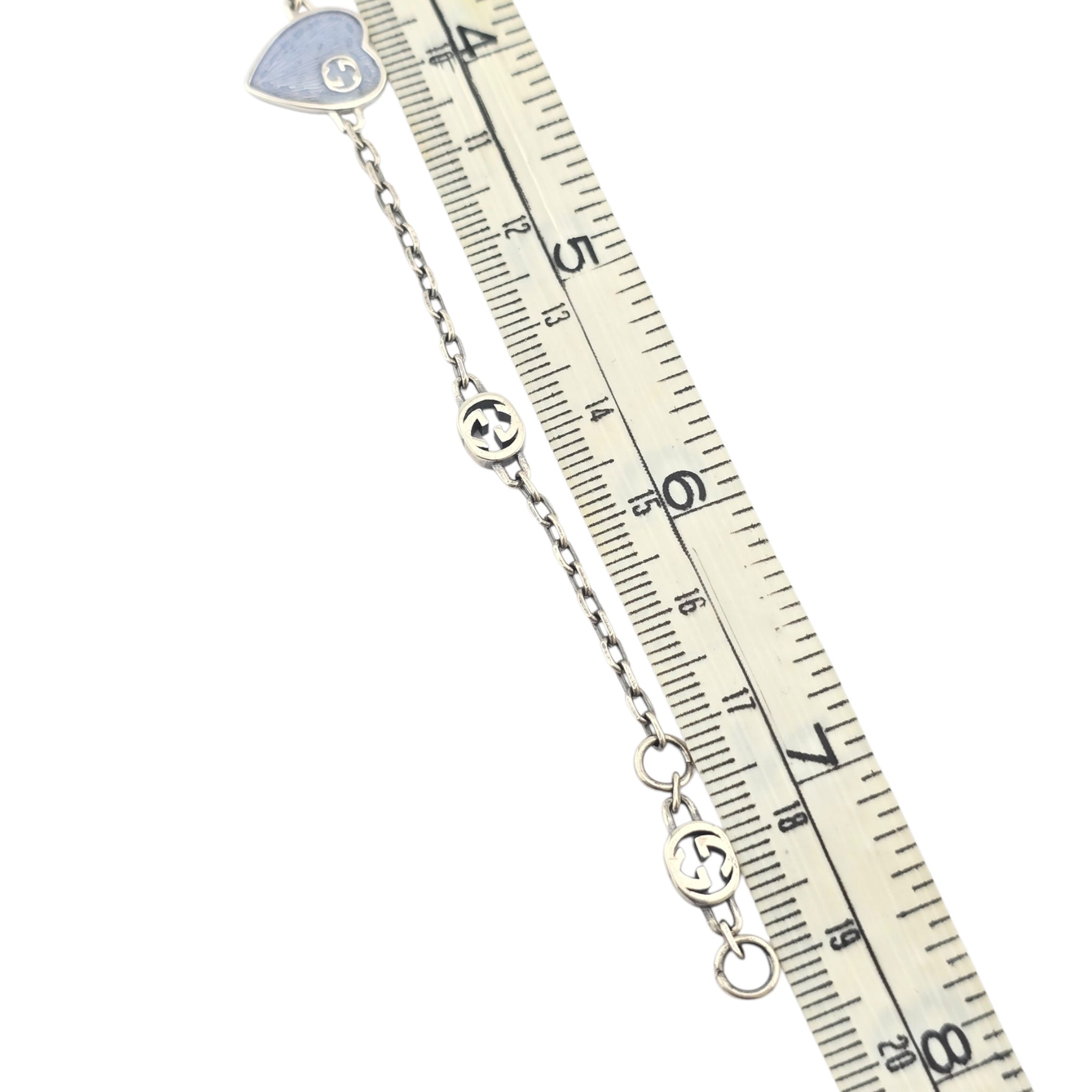 GUCCI Heart Interlocking G Silver Bracelet GUCCI