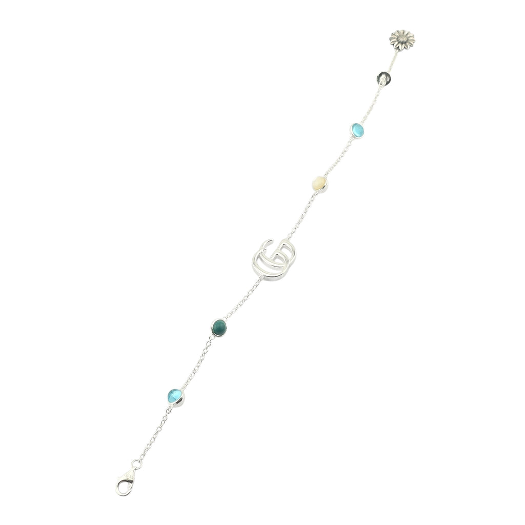 GUCCI GG Marmont Sterling Silver Mother of Pearl Bracelet GUCCI