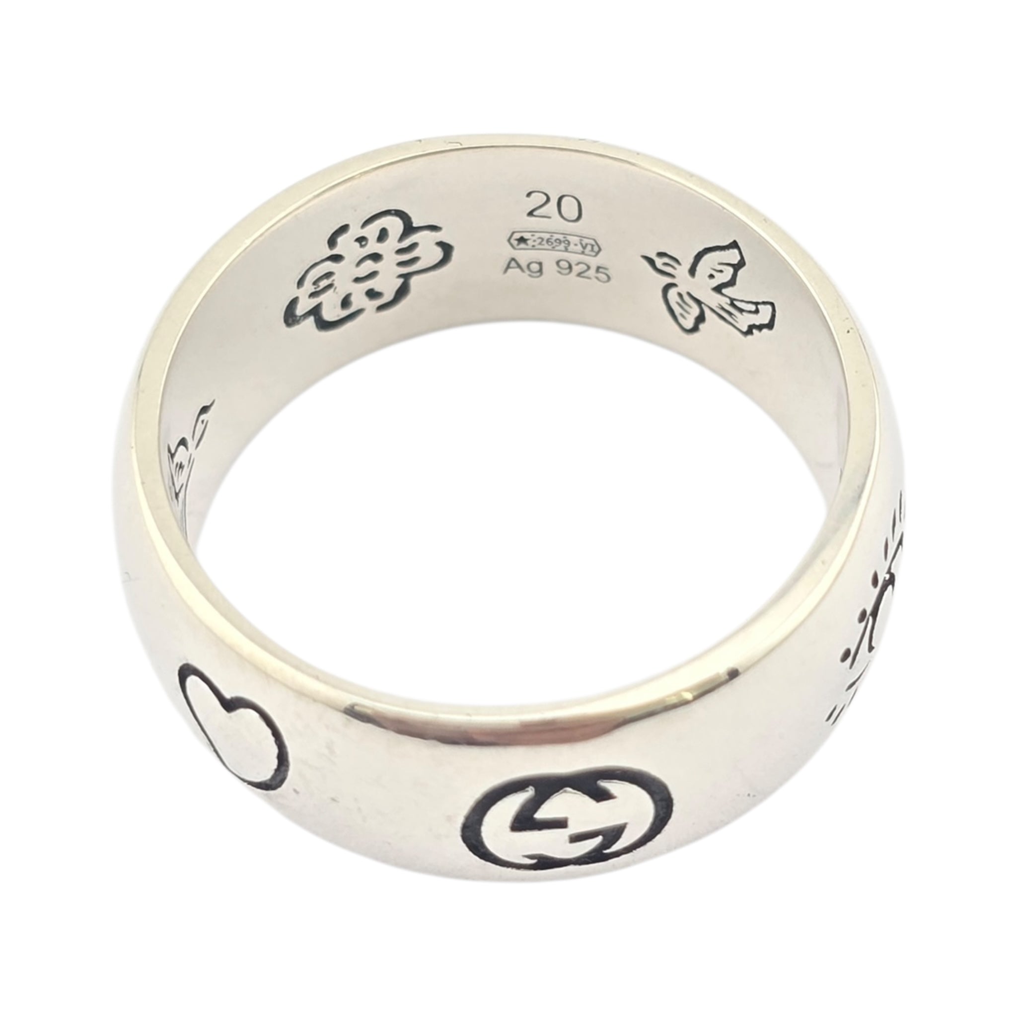GUCCI Blind for Love Sterling Silver Ring GUCCI