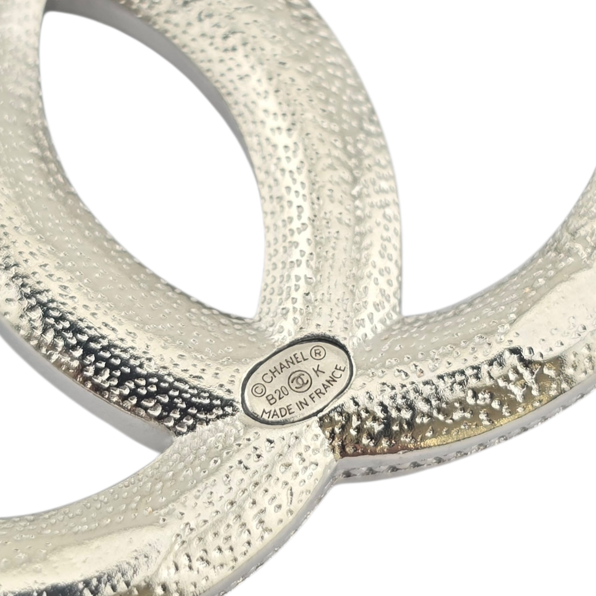 Chanel CC Silver Crystals Brooch 2020 CHANEL