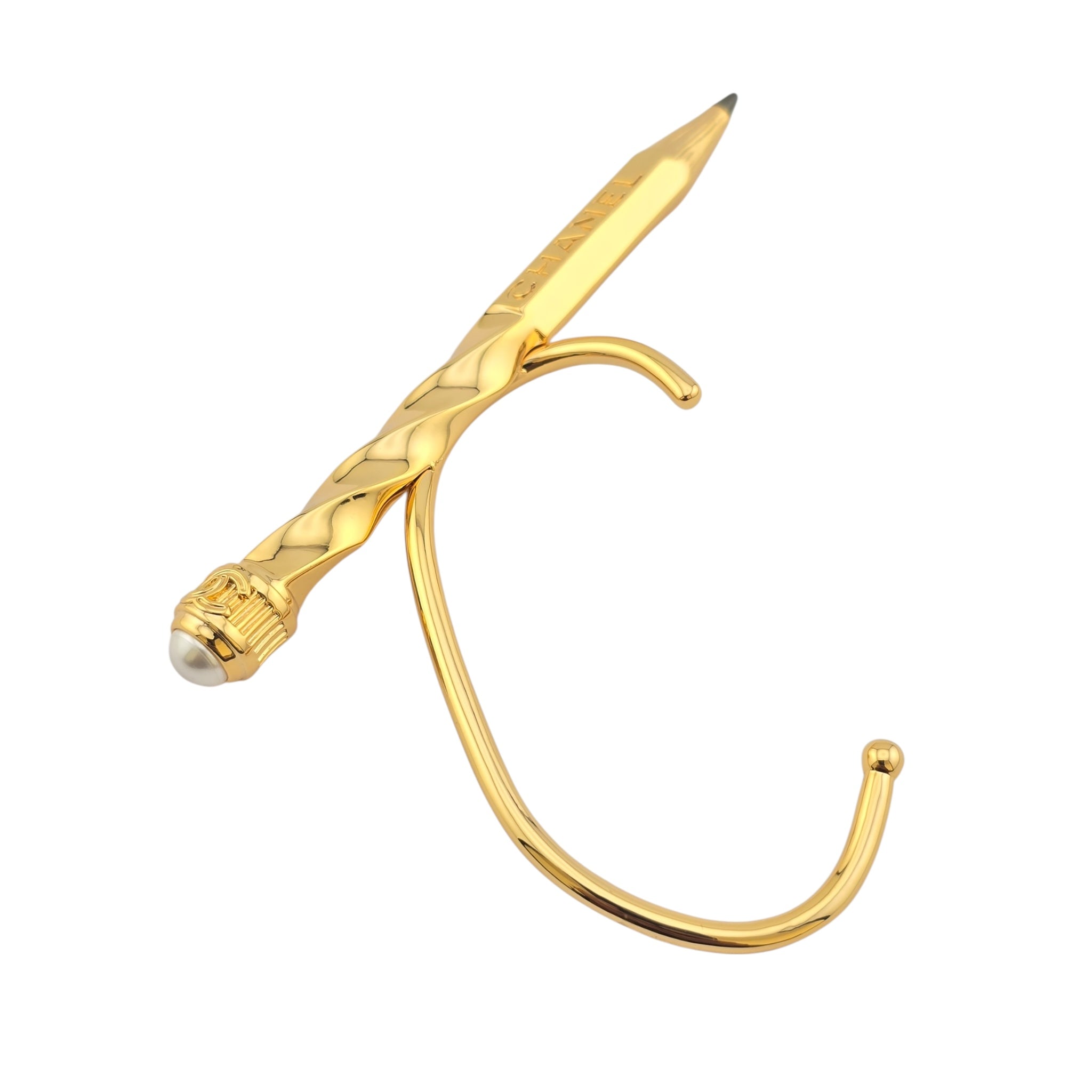 Chanel CC Ear Jewel Cuff Gold Pencil 2025 CHANEL