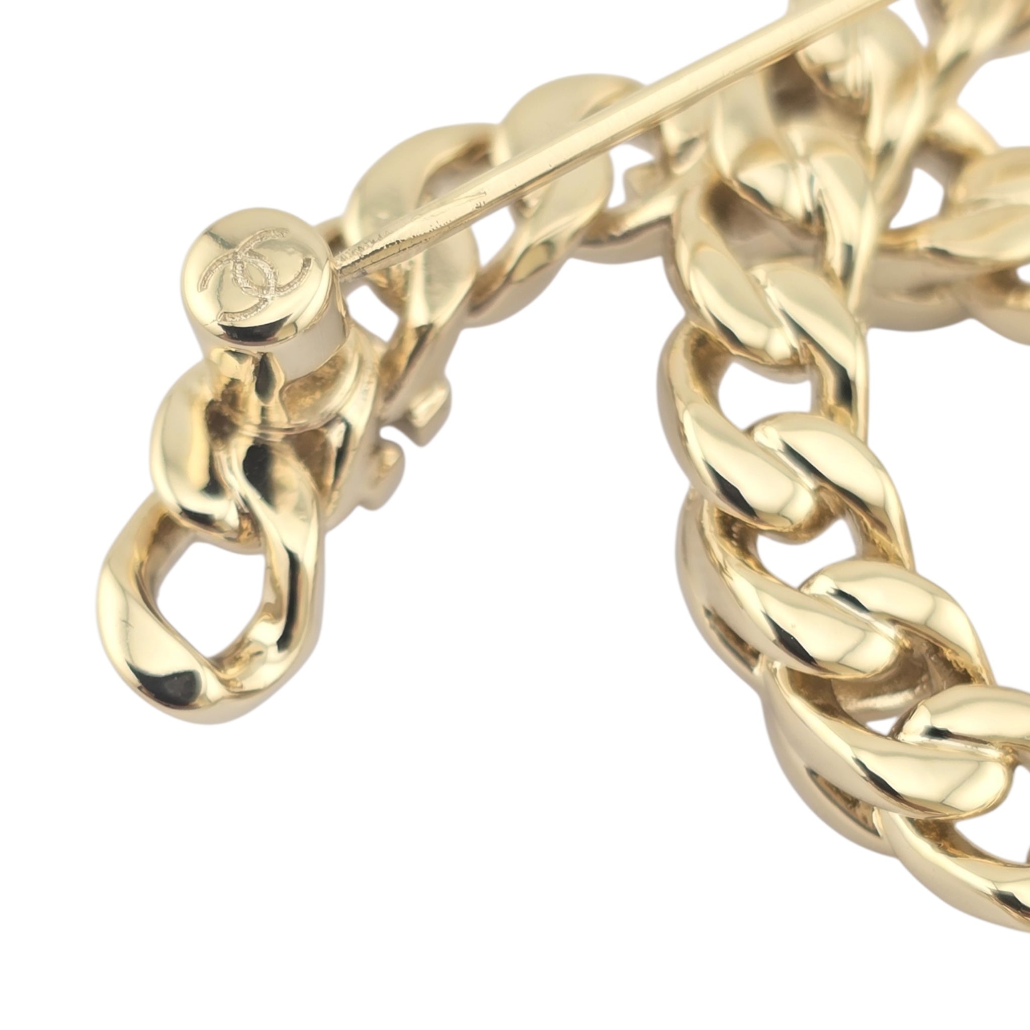 Chanel CC Crystal Gold Brooch 2022 CHANEL