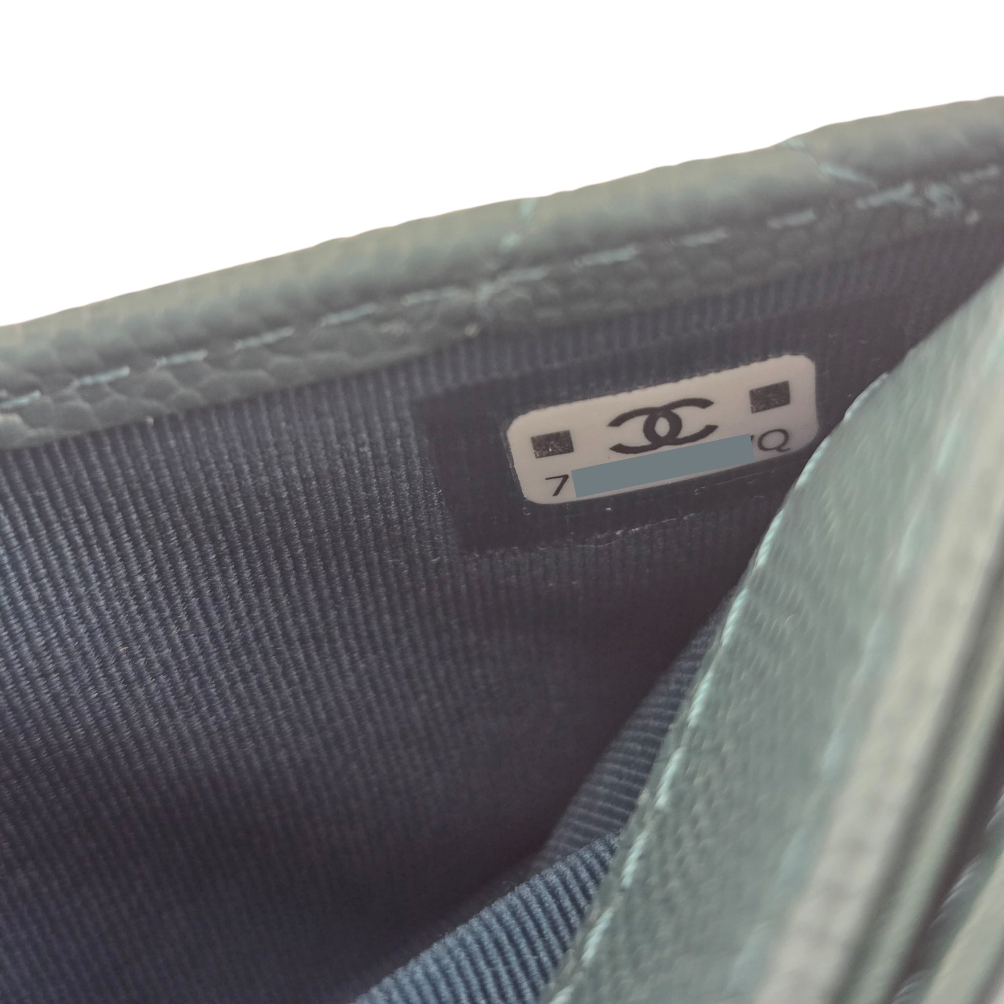 Chanel CC Caviar Green Classic Cardholder CHANEL