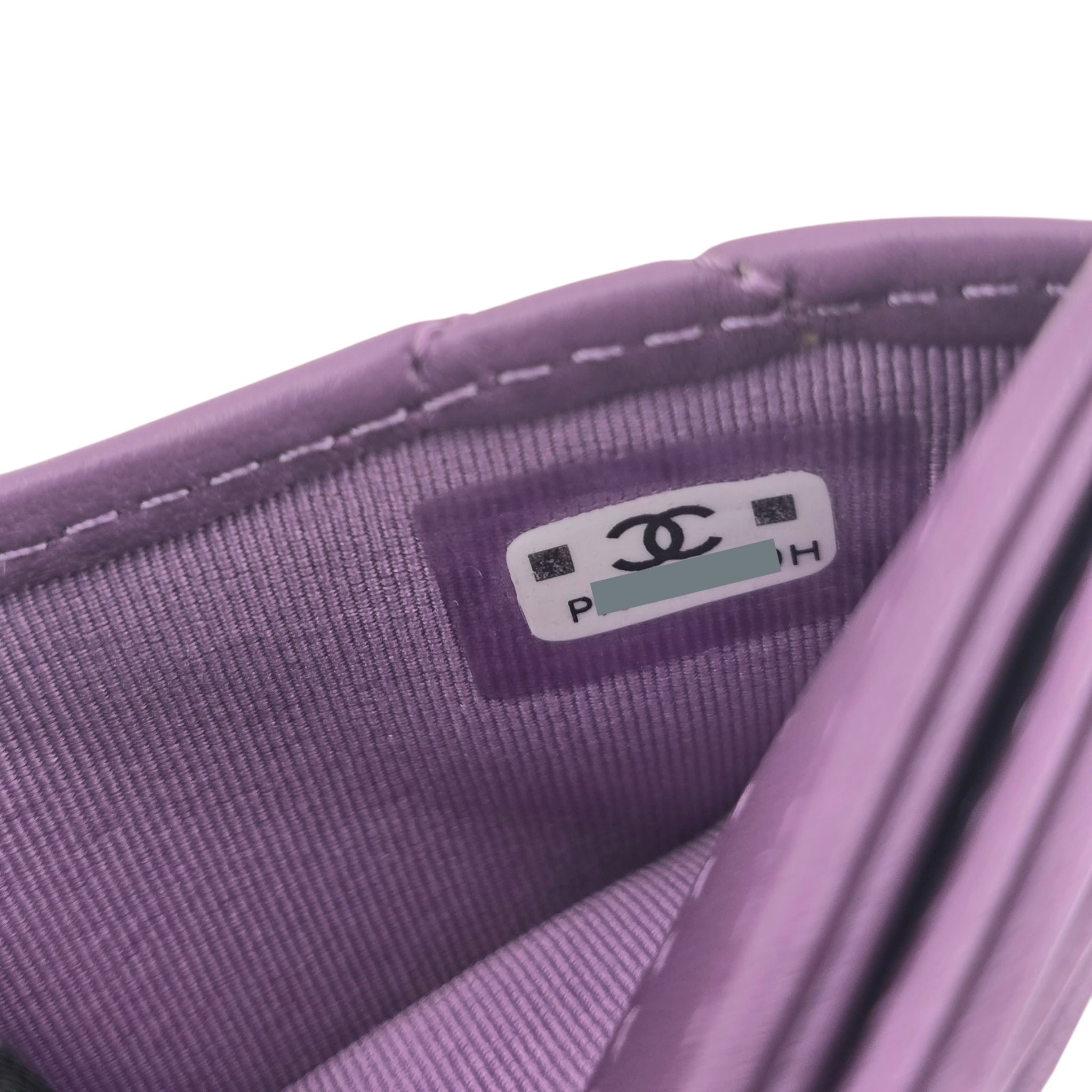Chanel CC Lambskin Purple Classic Cardholder CHANEL