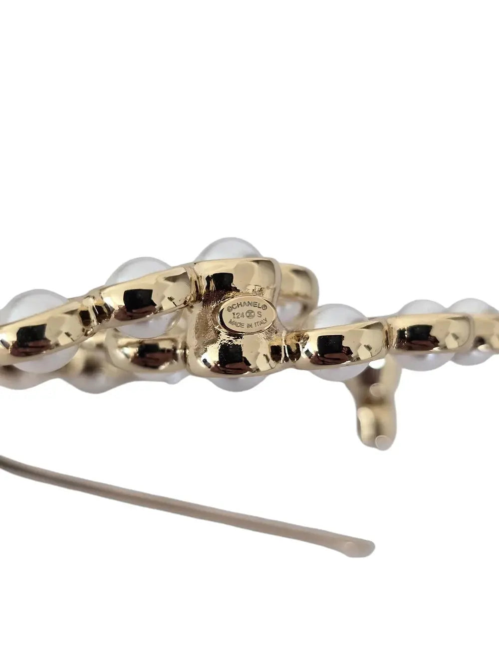 Chanel CC Gold and Faux Pearl Brooch 2024 CHANEL