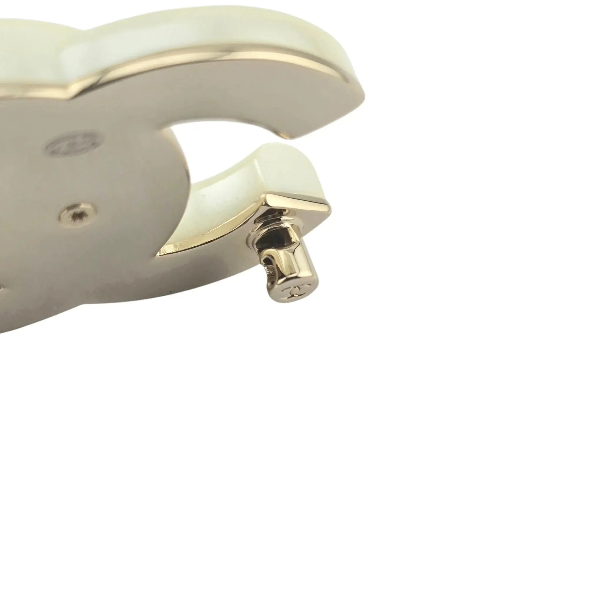 Chanel CC Turnlock White Brooch 2024 CHANEL