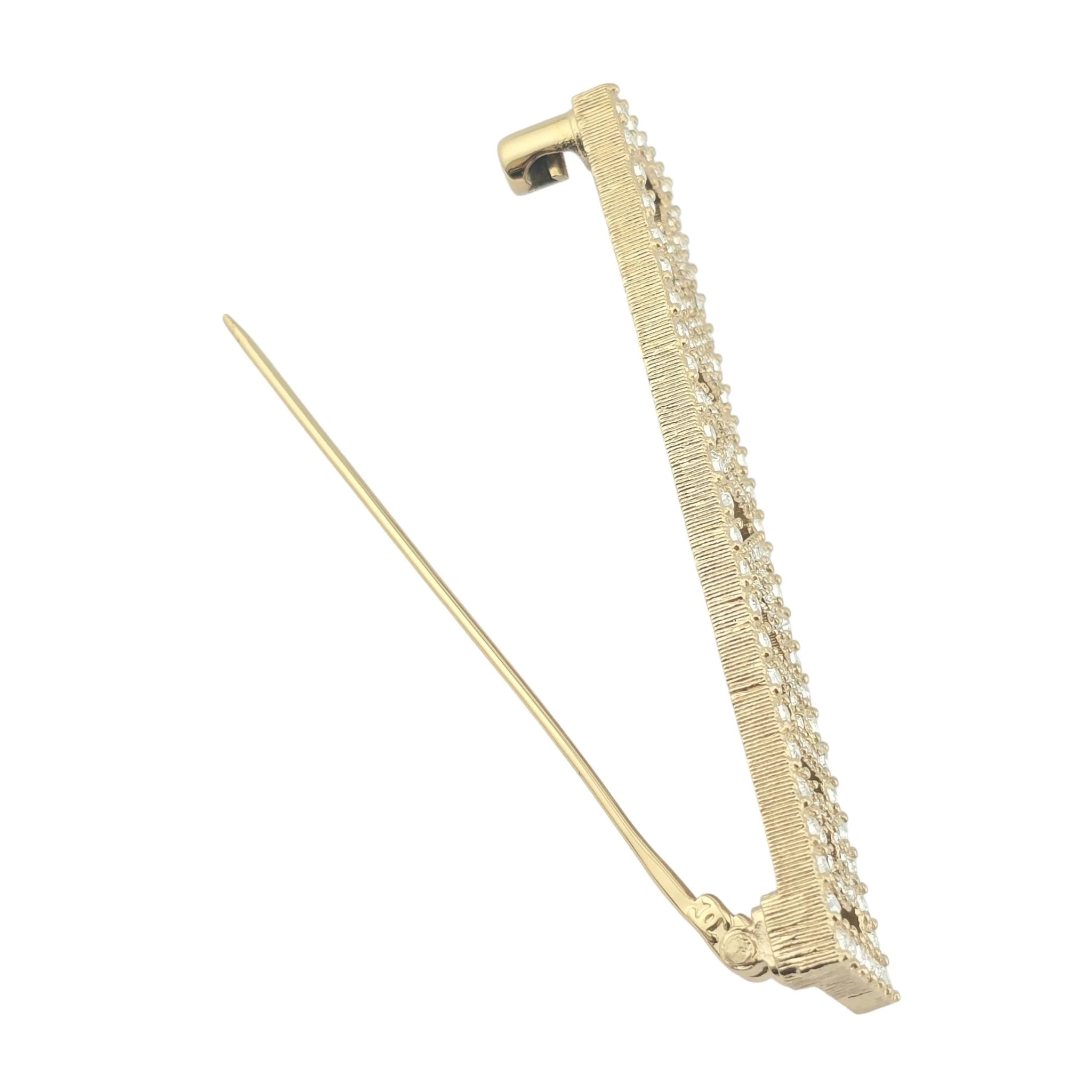 Chanel Crystal Logo Brooch 2024 CHANEL