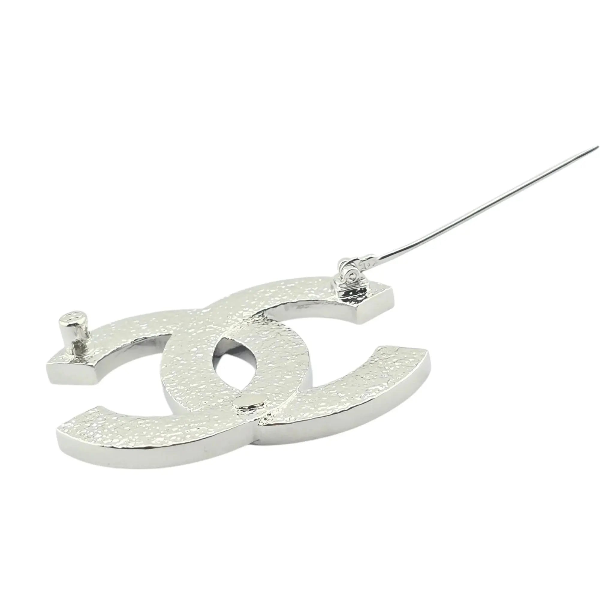 Chanel CC Silver Crystals Brooch 2025 CHANEL