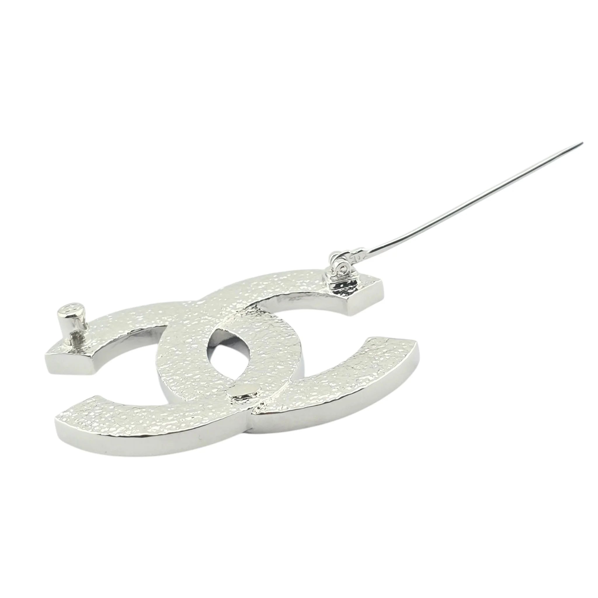 Chanel CC Silver Crystals Brooch 2025 CHANEL