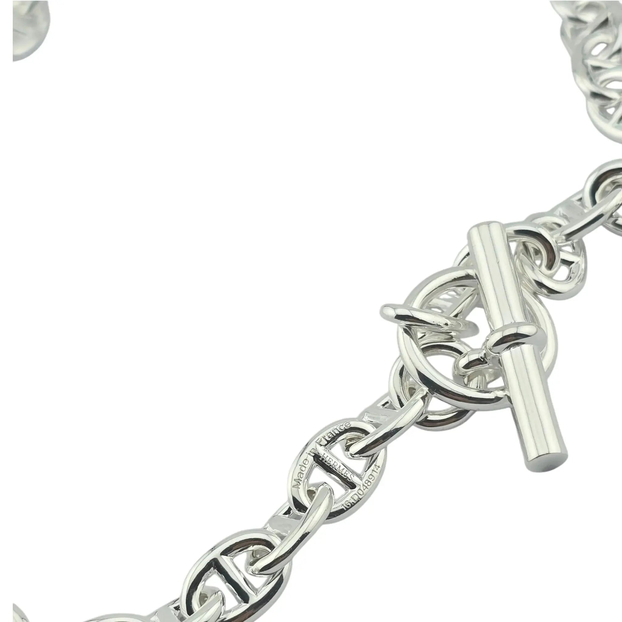 Hermes Chaine d'Ancre Necklace Silver Small Model HERMES