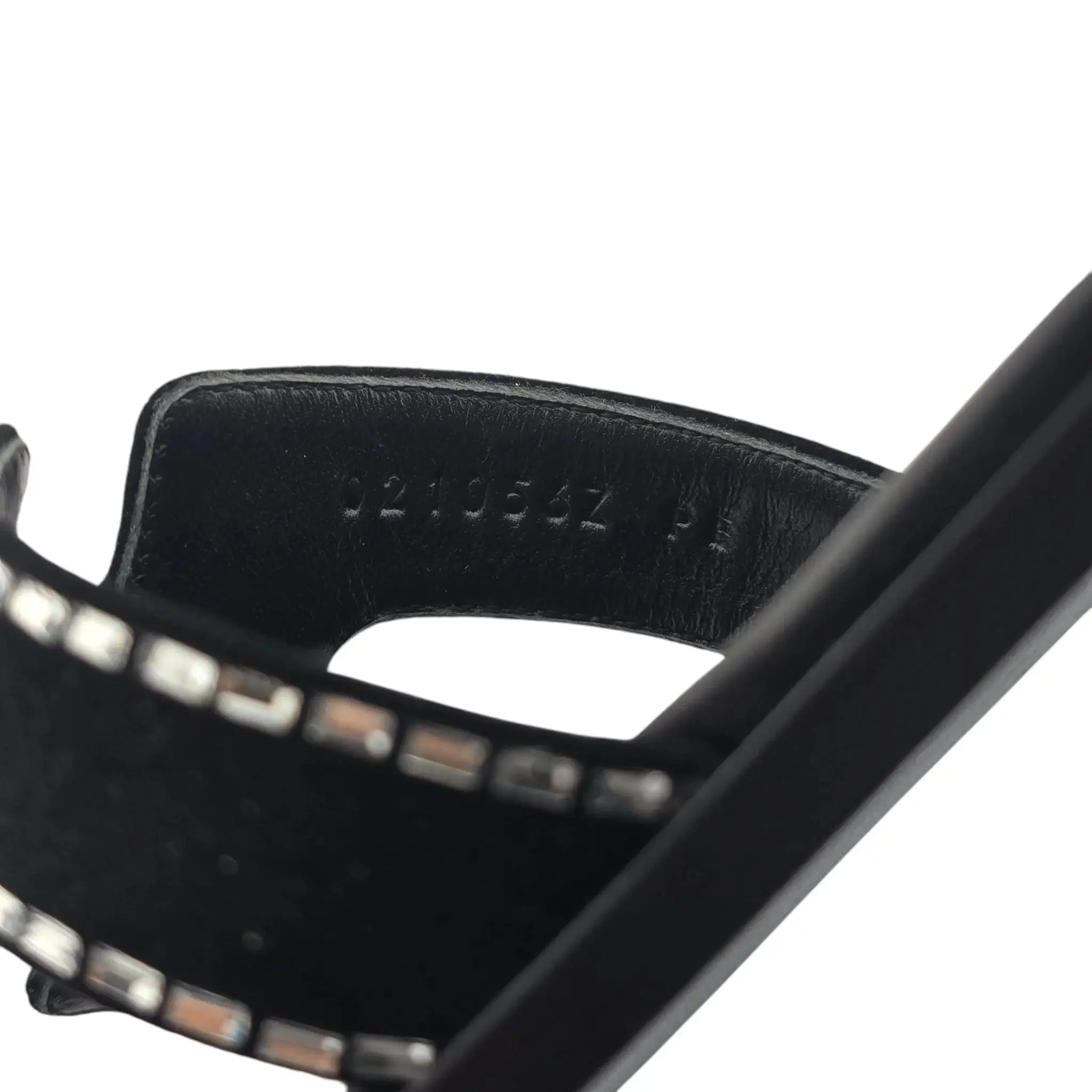 Hermes Oran Sandal Black Noir Calfskin Embellished - 40 HERMES