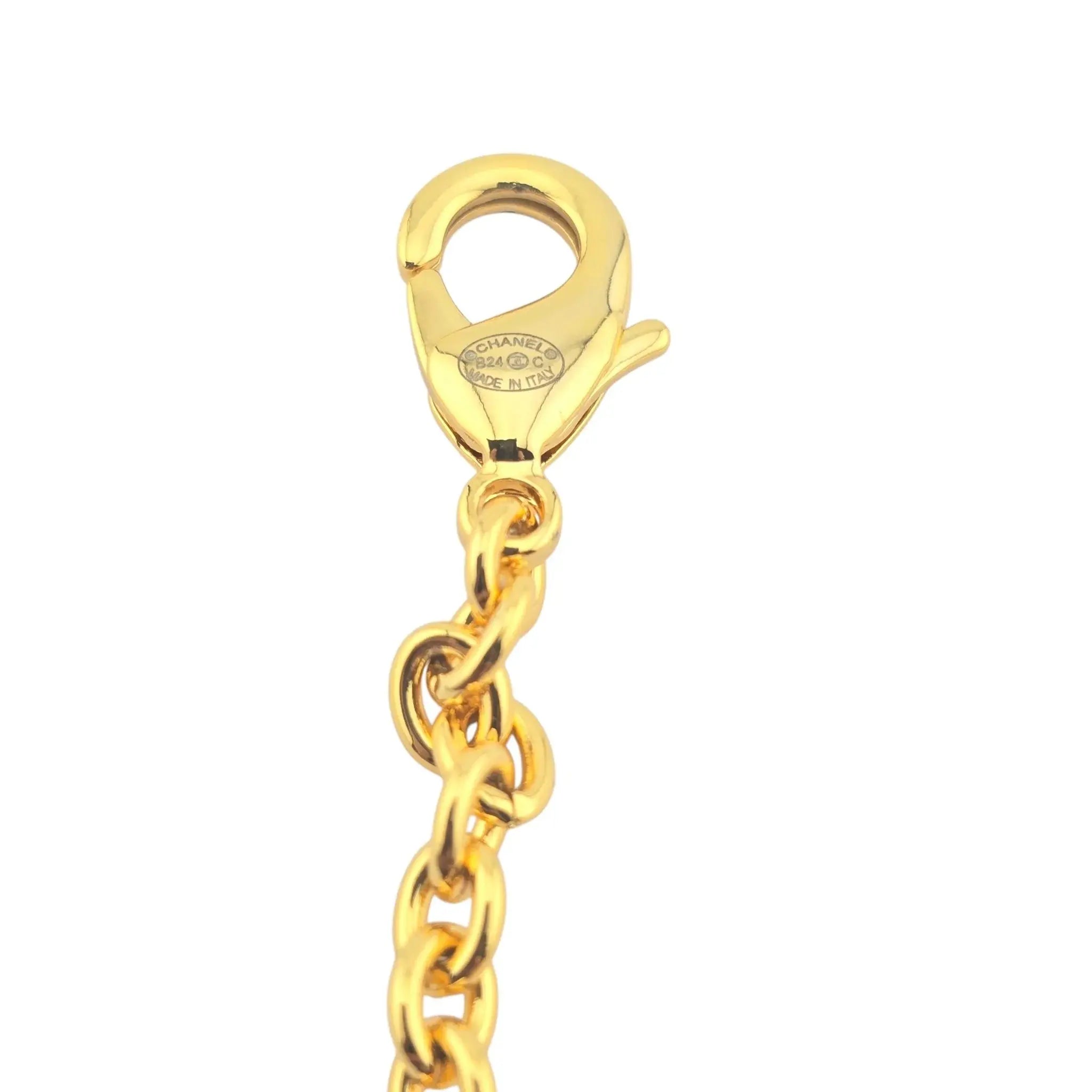 Chanel CC Gold / Pink Choker Necklace 2024 CHANEL