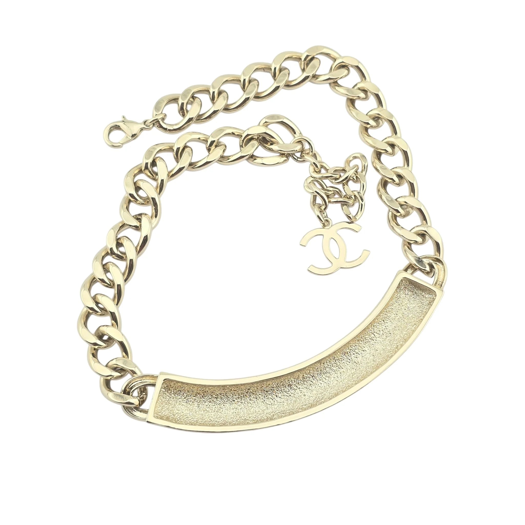 Chanel Gold Pink Chain Necklace 2025 CHANEL