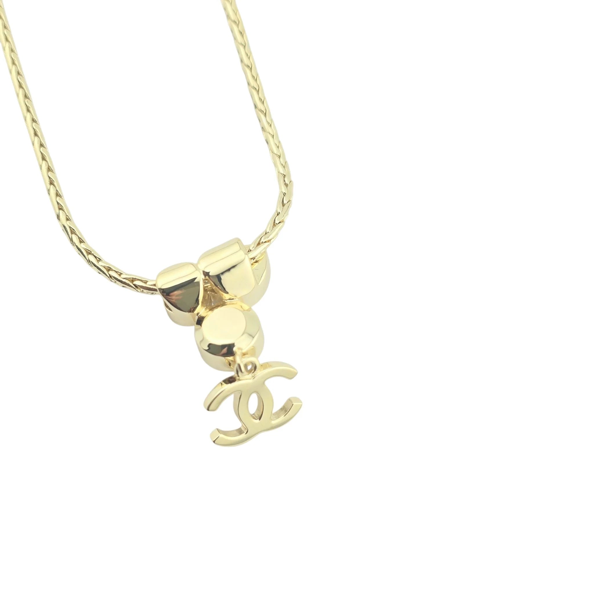 Chanel Crystal CC Teardrop Pearl Braided Necklace 2022 CHANEL