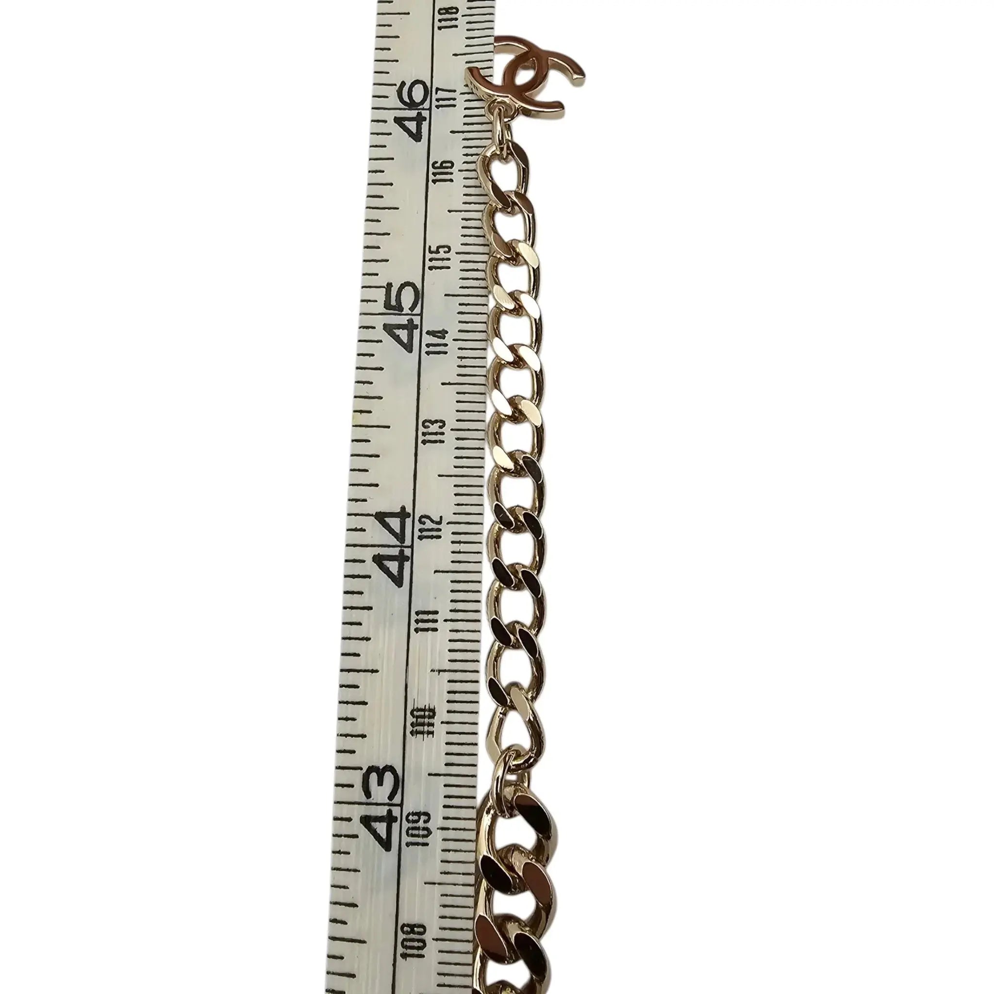 Chanel Metal Enamel Chain CC Long Necklace Gold Multicolor B24 BIJOUX HEAVEN