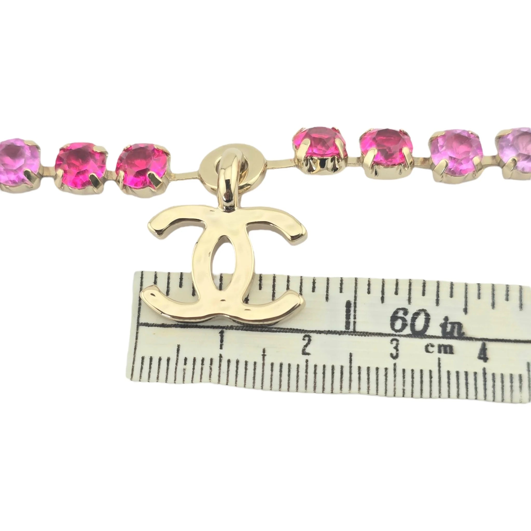 Chanel Strass CC Pendant Choker Multicoloured Necklace 2024 CHANEL