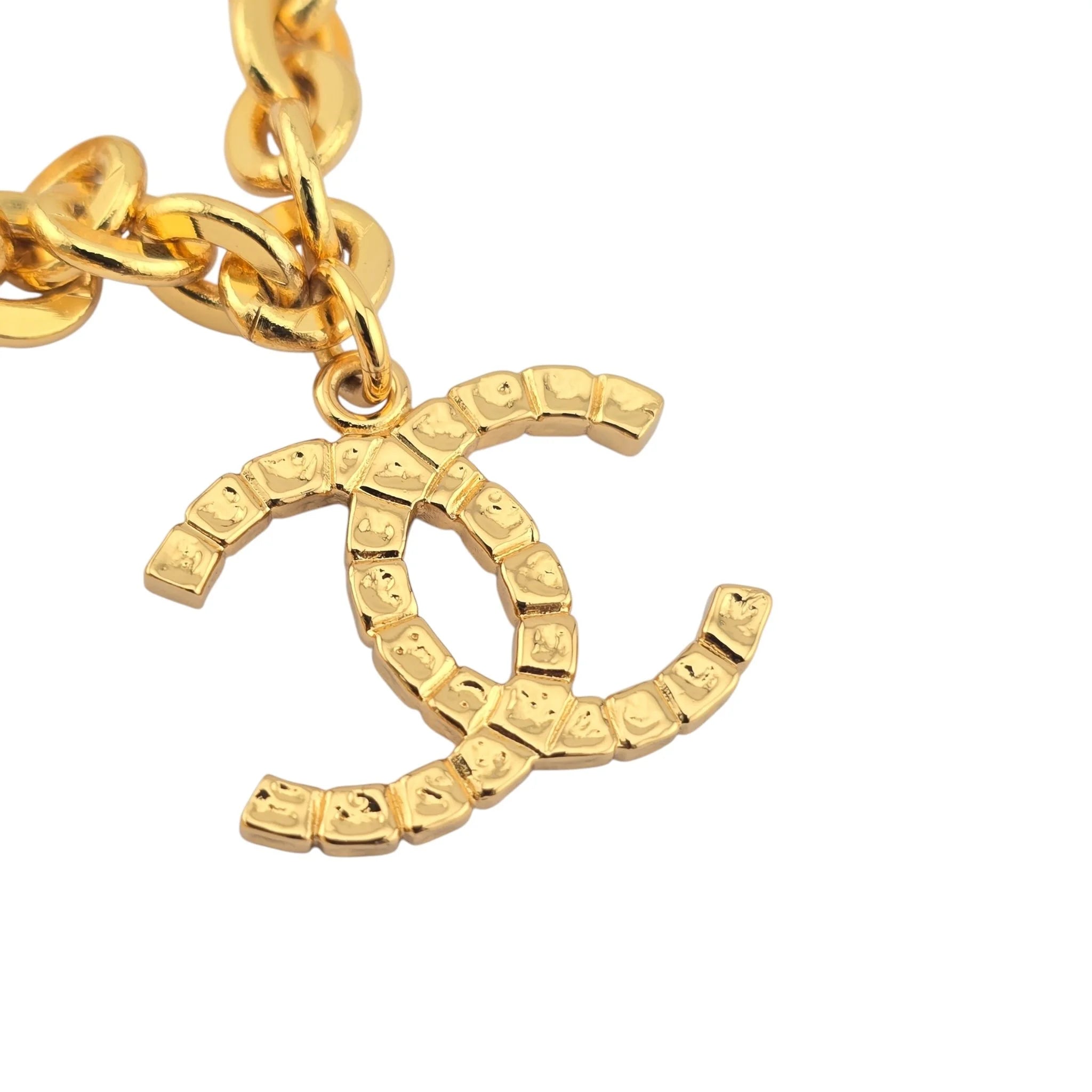 Chanel CC Metal 31 Rue Cambon Door Long Necklace Gold B22 CHANEL