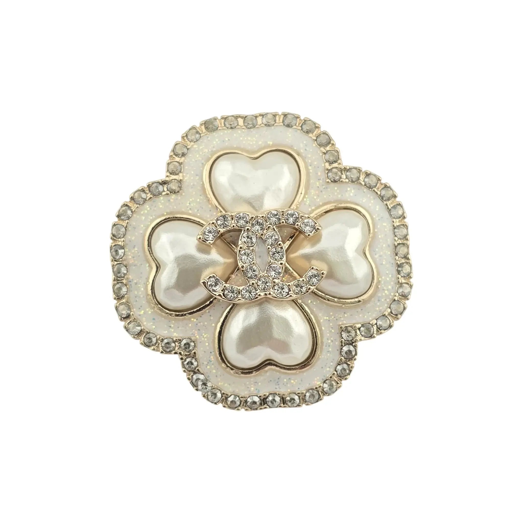 Chanel CC Faux Pearl Resin Hearts Earrings 2024 CHANEL